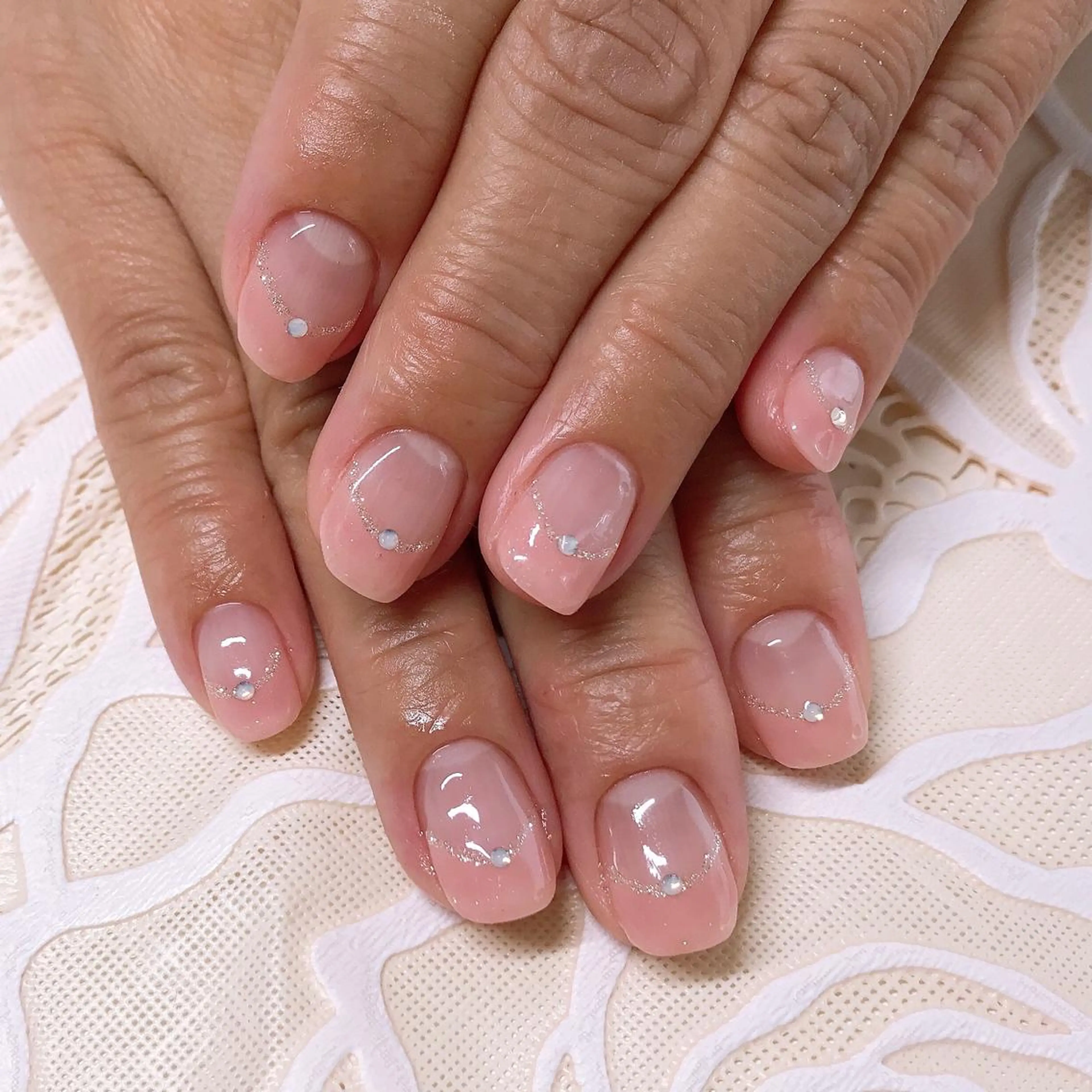 ネイル アートネイル フレンチネイル ラメ(グリッター) ストーンネイル プライベートサロン BERRY所属・プライベートサロン BERRYのエステ・リラクイメージ