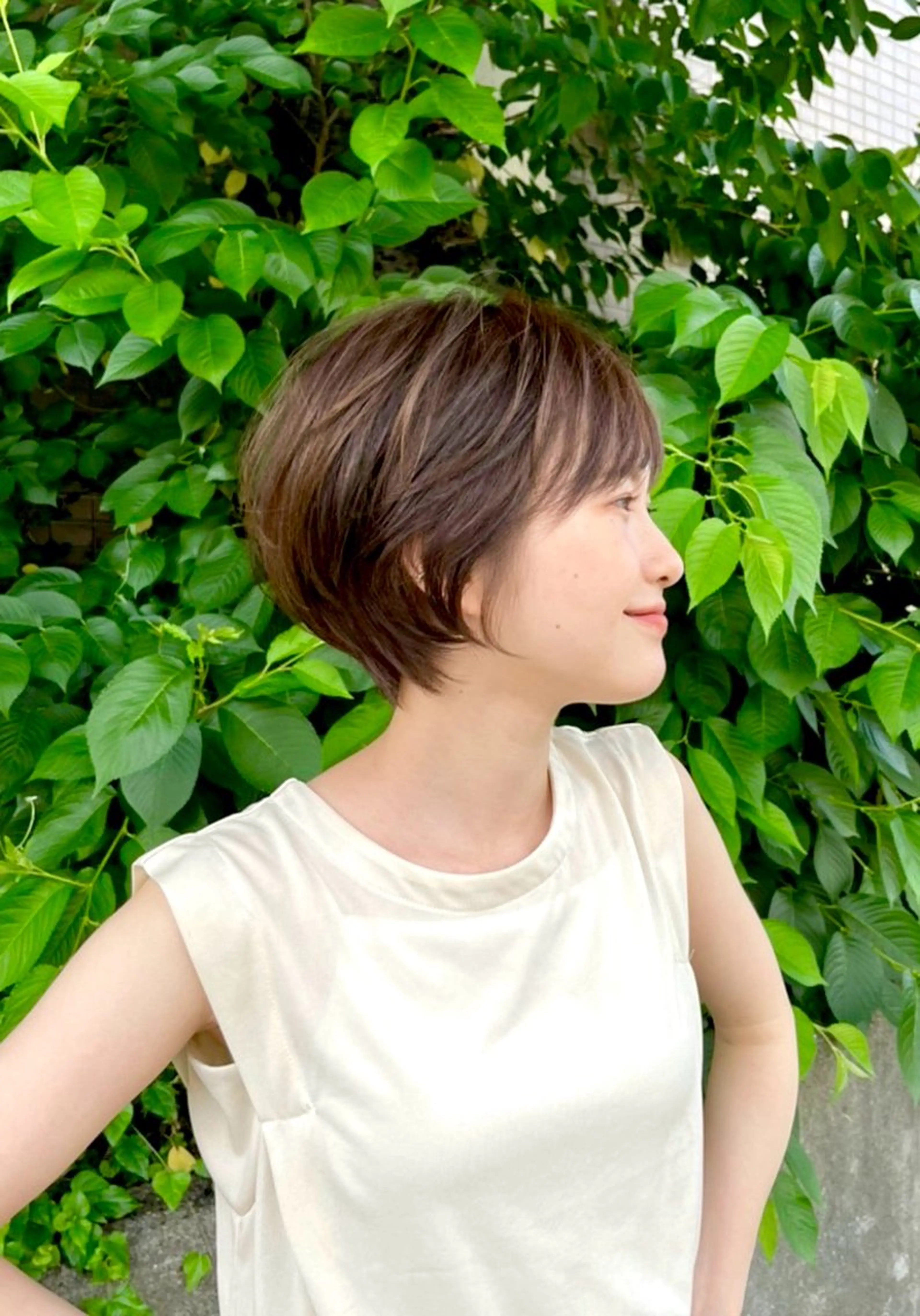 ショート やりすぎないパーマ ニュアンスパーマのヘアスタイル