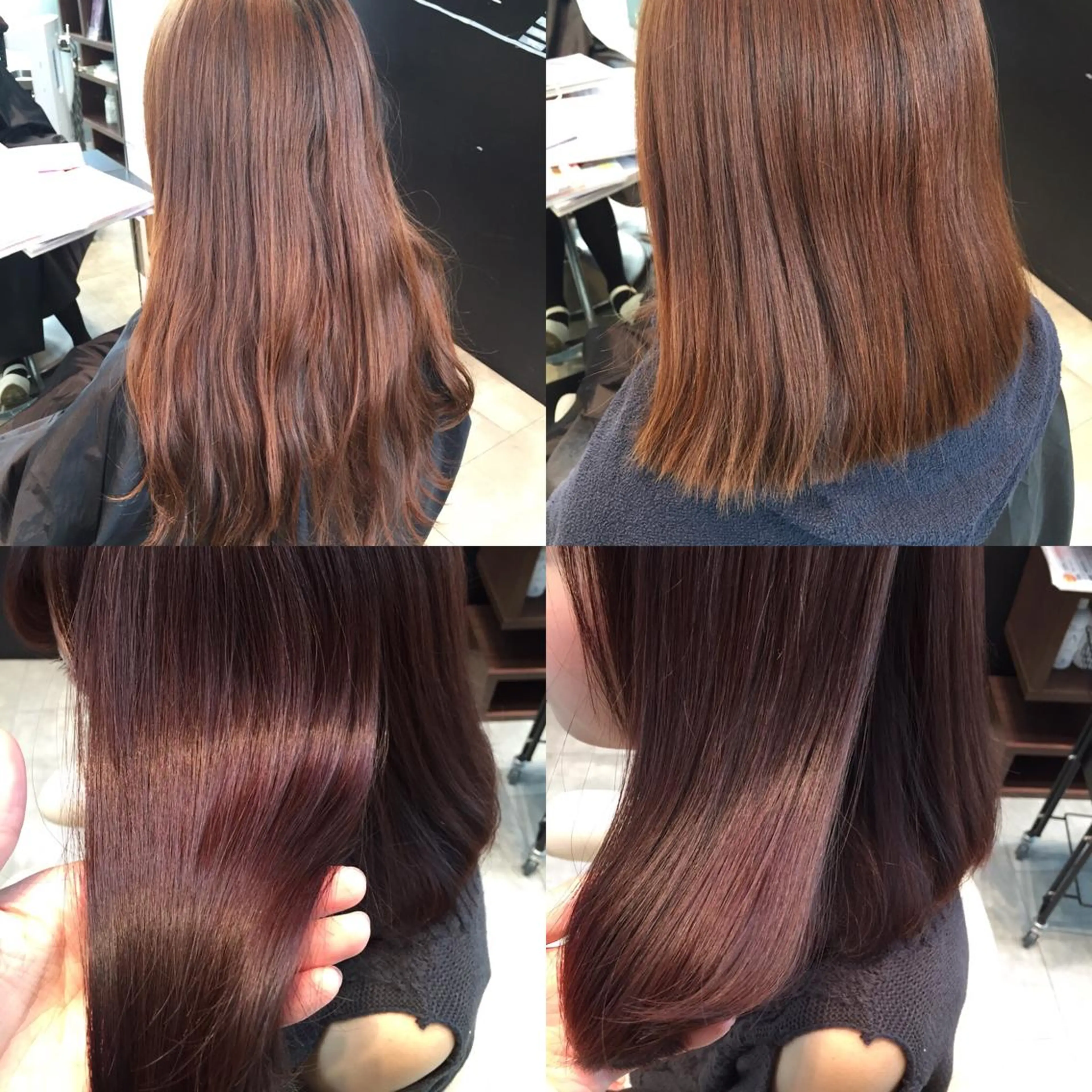 ミディアム セミロング ロング カラー イルミナカラー Re:ta KANZOのヘアスタイル