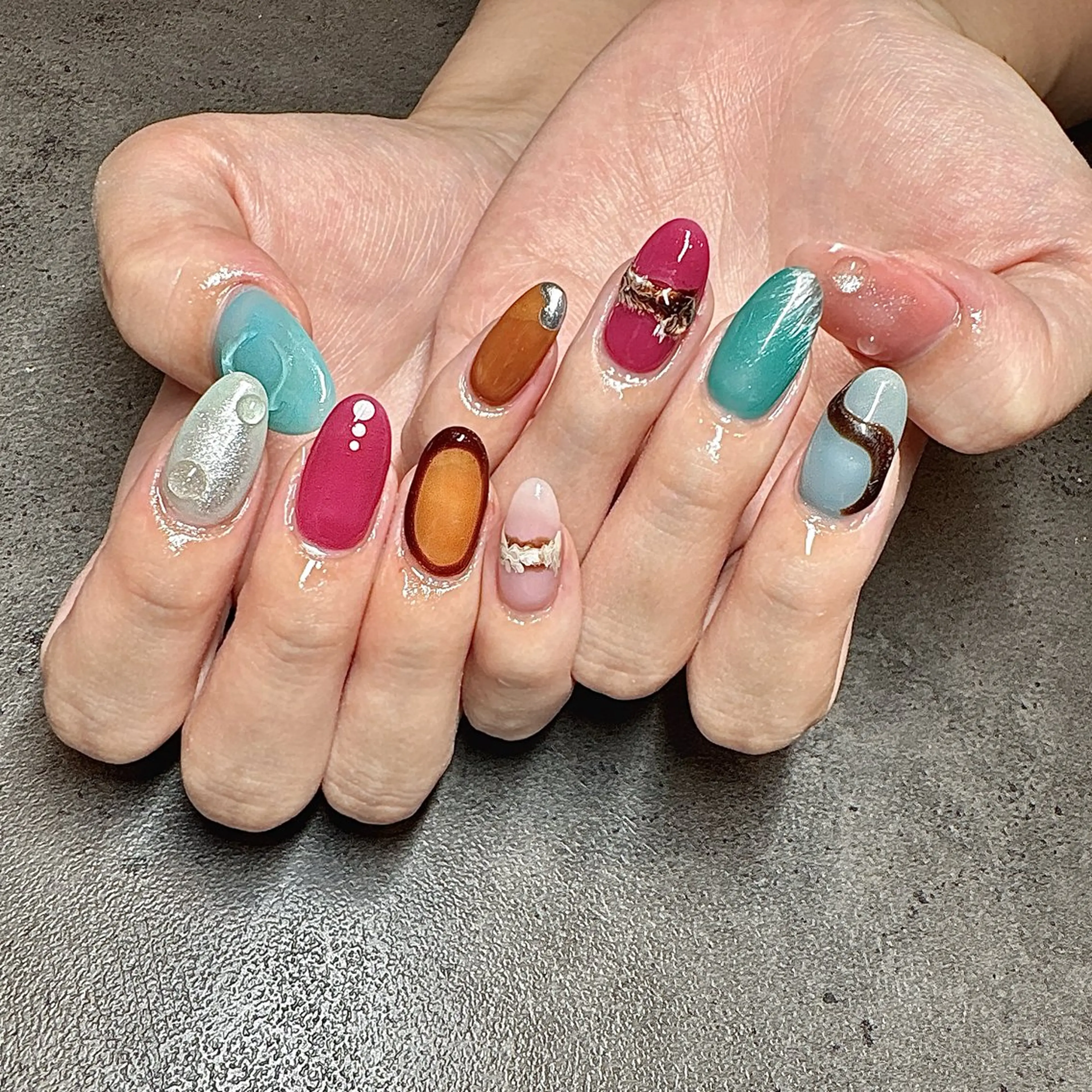 ネイル ジェルネイル しば まなみのネイルデザイン