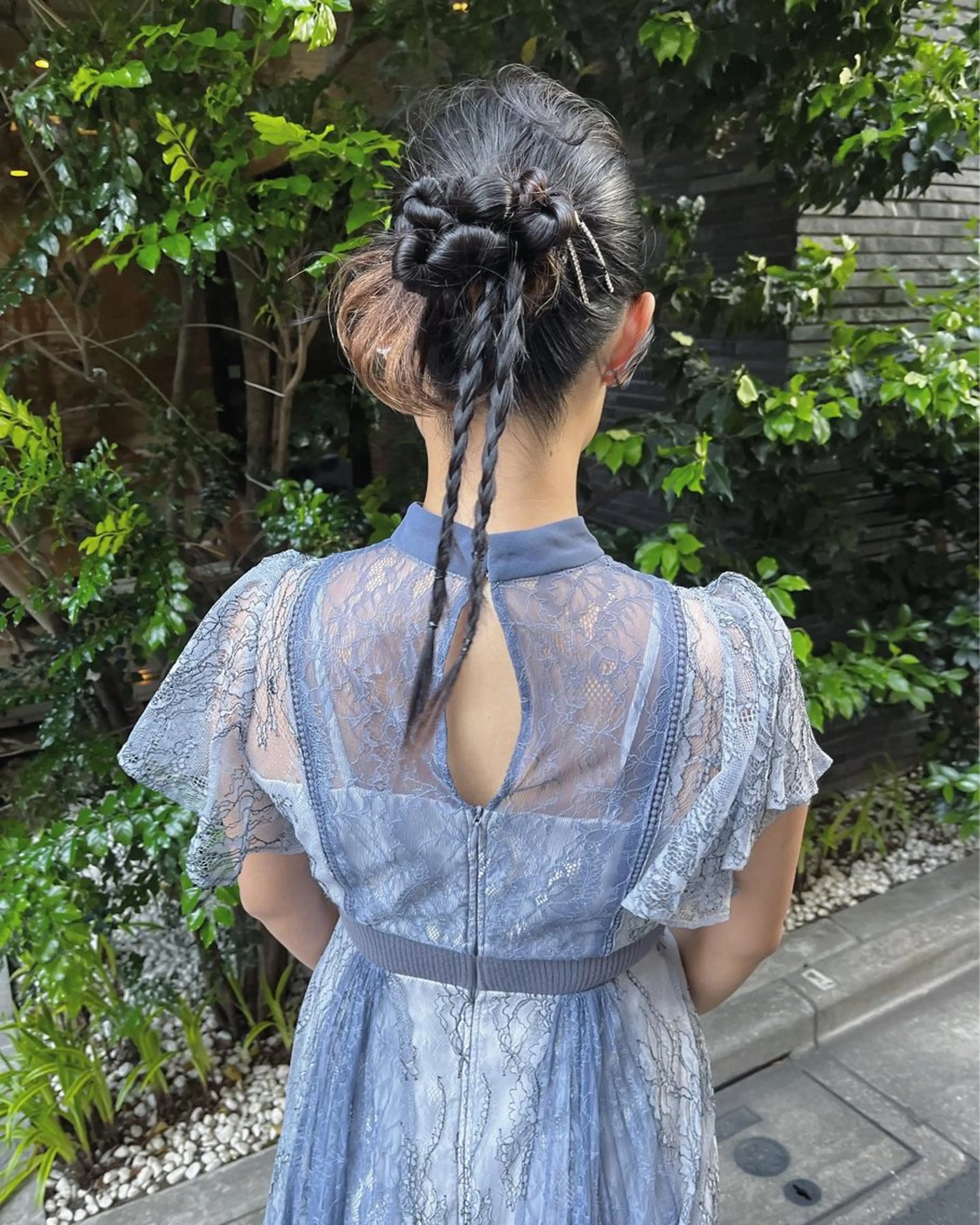 セミロング ヘアアレンジ 結婚式・ブライダル 小顔カット ⭐️ アユミ⭐️のヘアスタイル