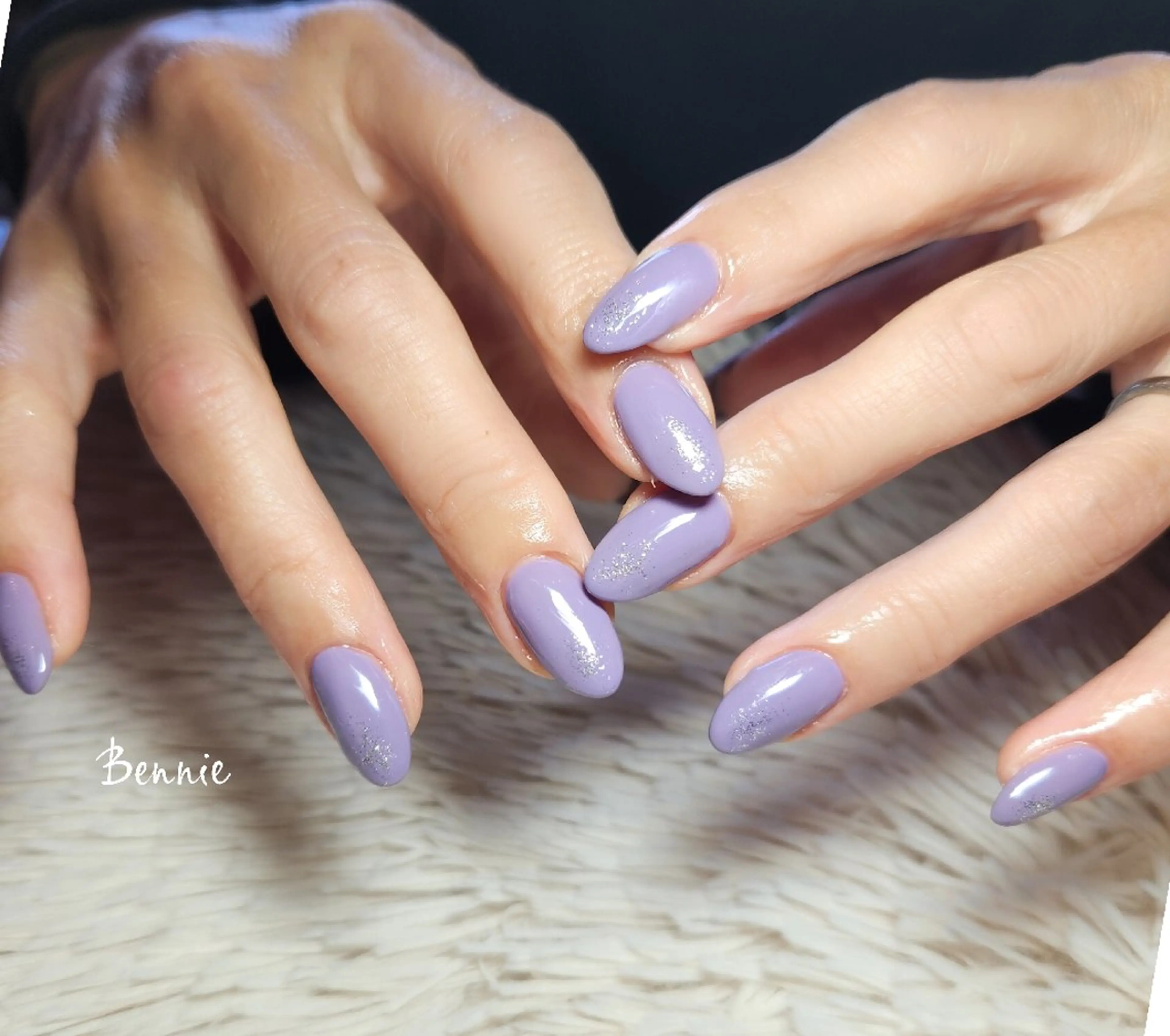 ネイル ワンカラーネイル パープル シンプルネイル ハンドネイル   BENNIEのネイルデザイン