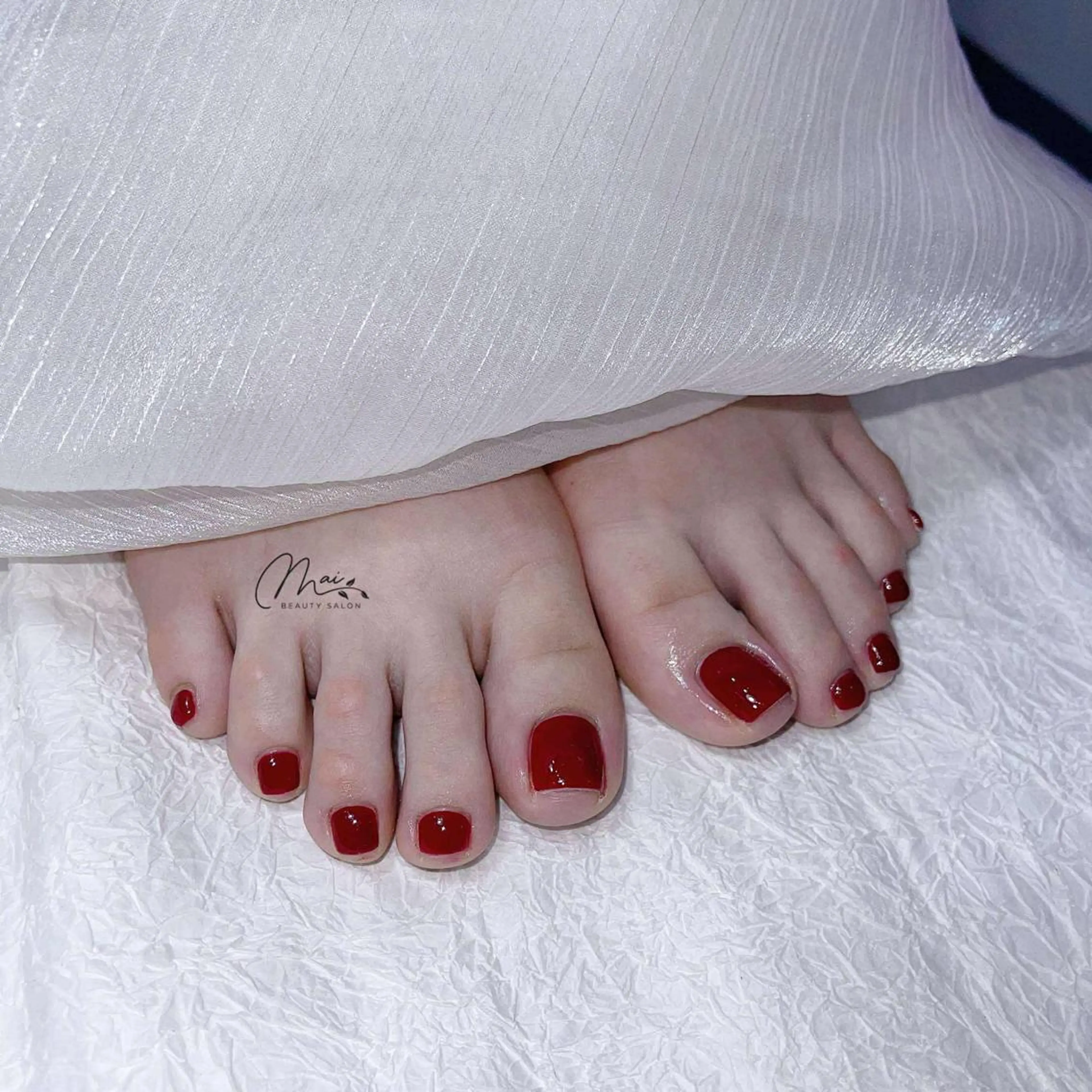 ネイル アニマル柄 ボルドー ジェルネイル ニュアンスネイル パラジェル MaiBeauty HaNaのネイルデザイン
