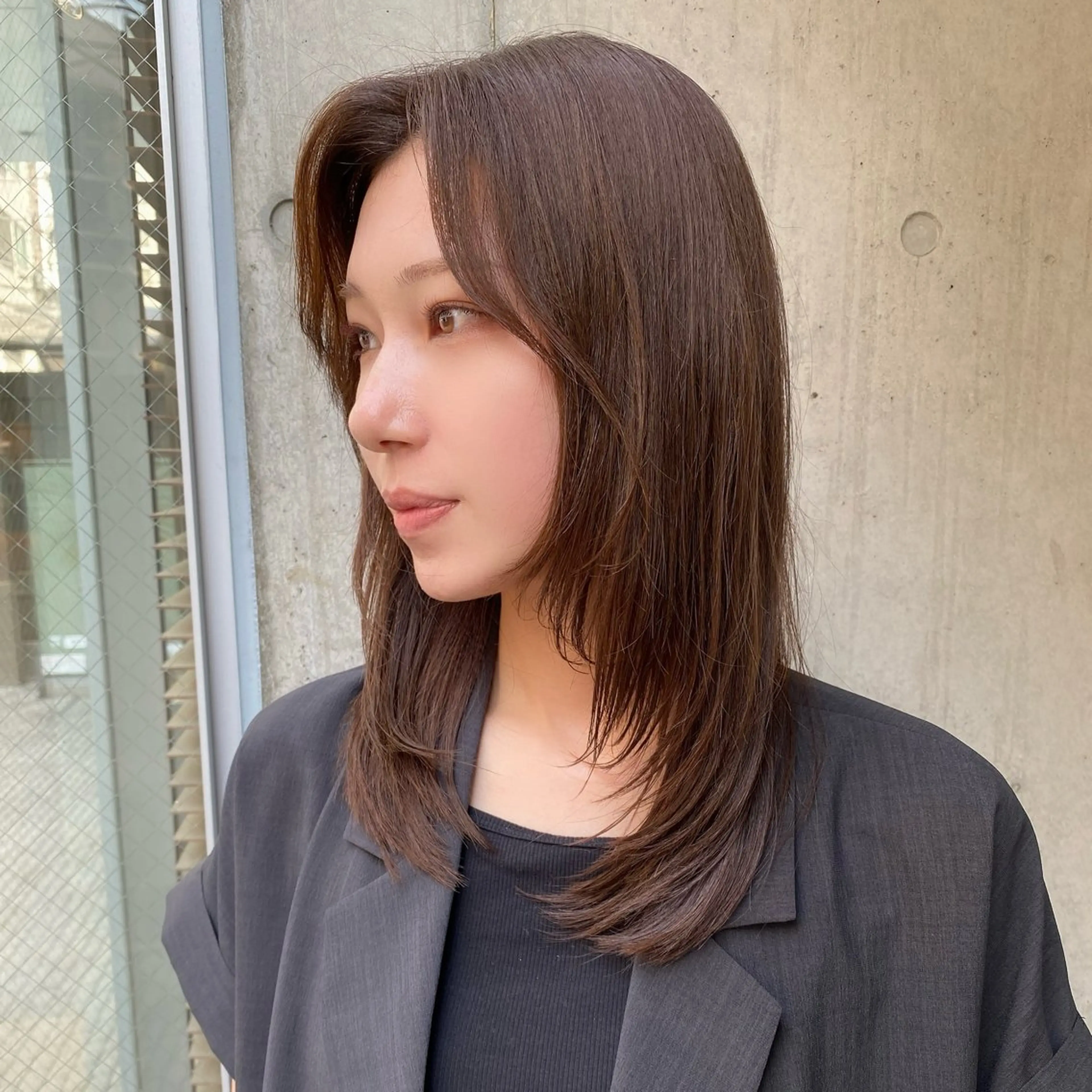 セミロング カラー Paddle所属・似合わせレイヤー/ レイヤーパーマ/高倉のヘアスタイル