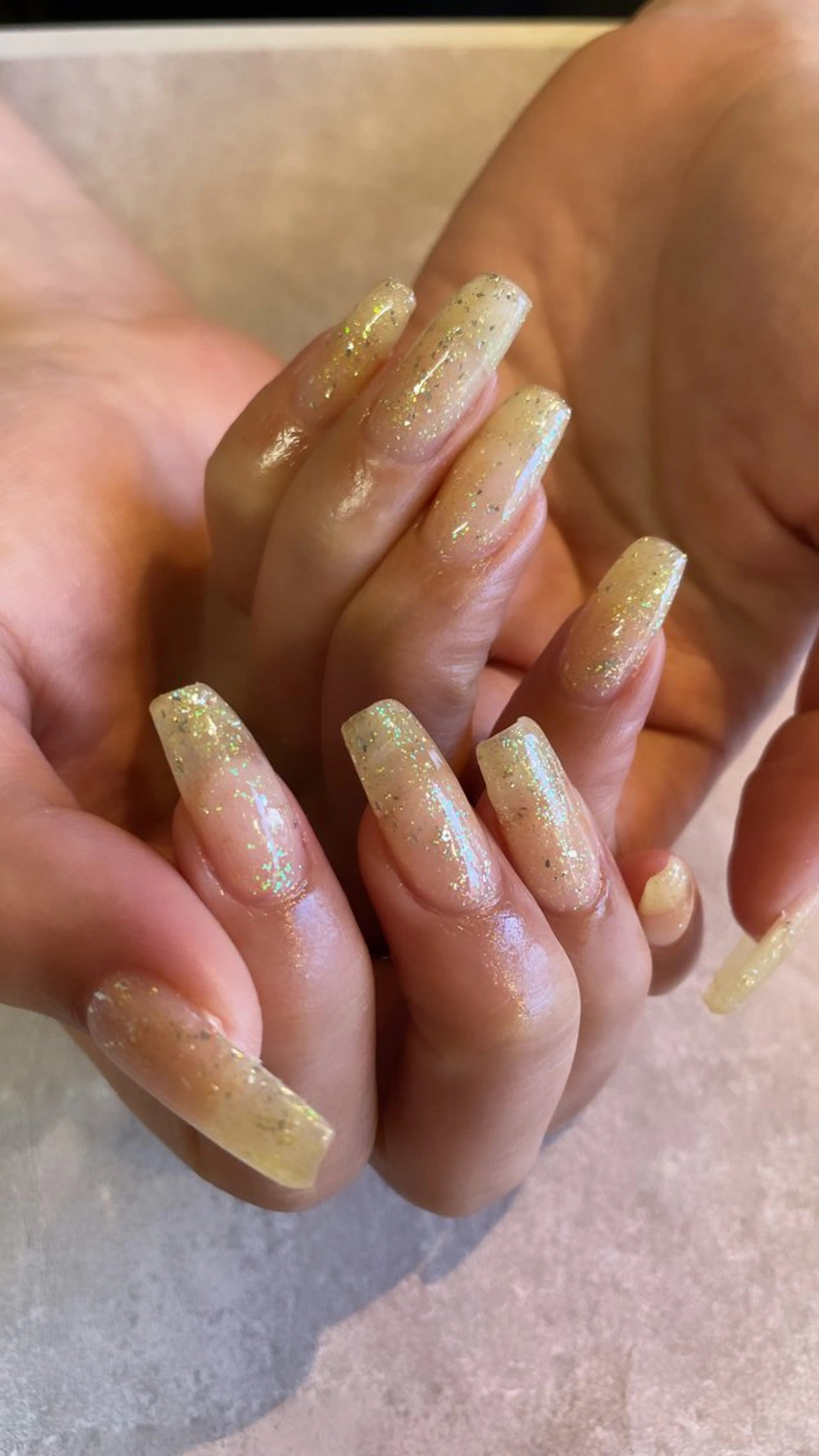 ネイル ラメ(グリッター) ロングネイル ハンドネイル favo Yukaのネイルデザイン