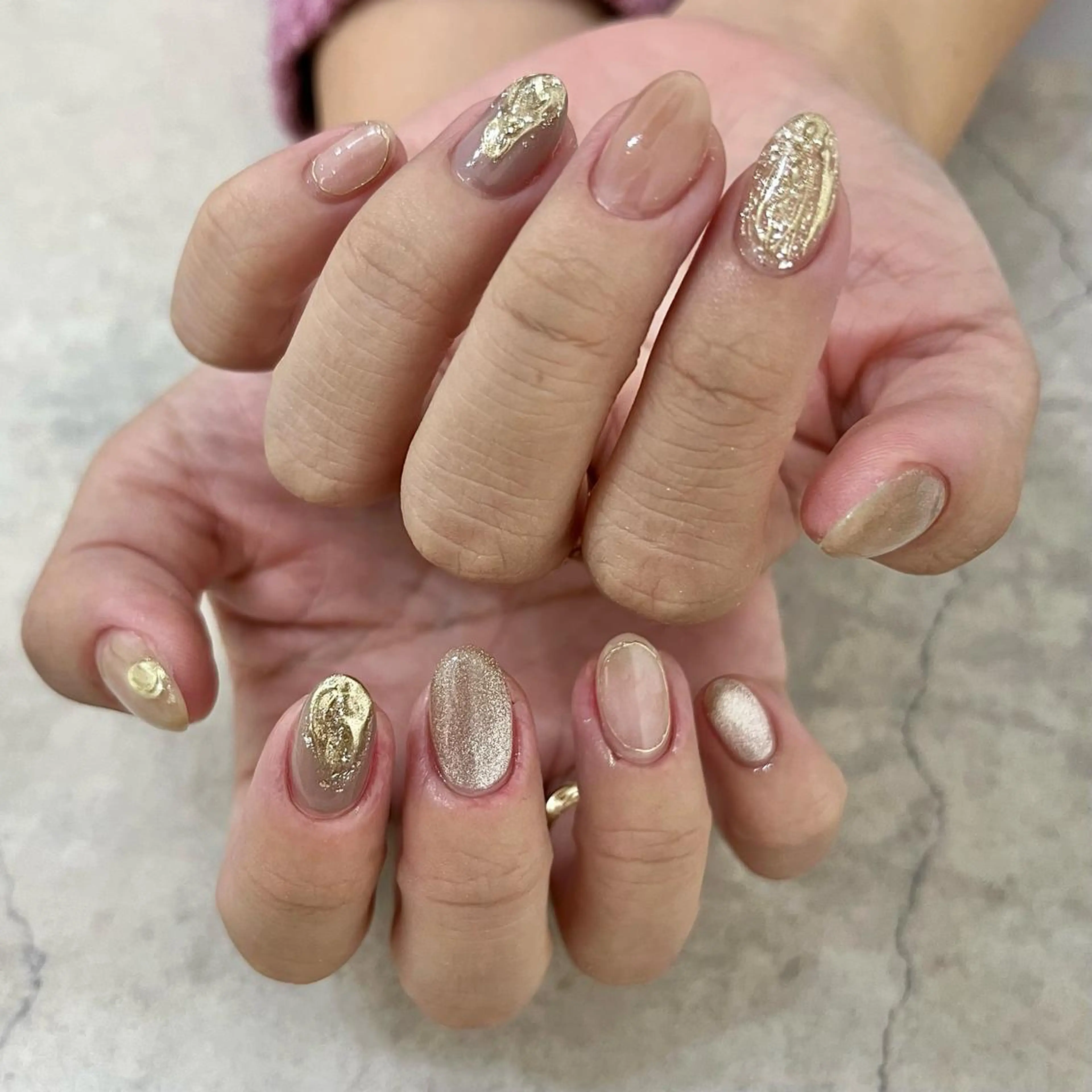 ネイル ニュアンスネイル シンプルネイル ハンドネイル nail salon O (en)所属・vegh. nail／阿波座のネイルデザイン
