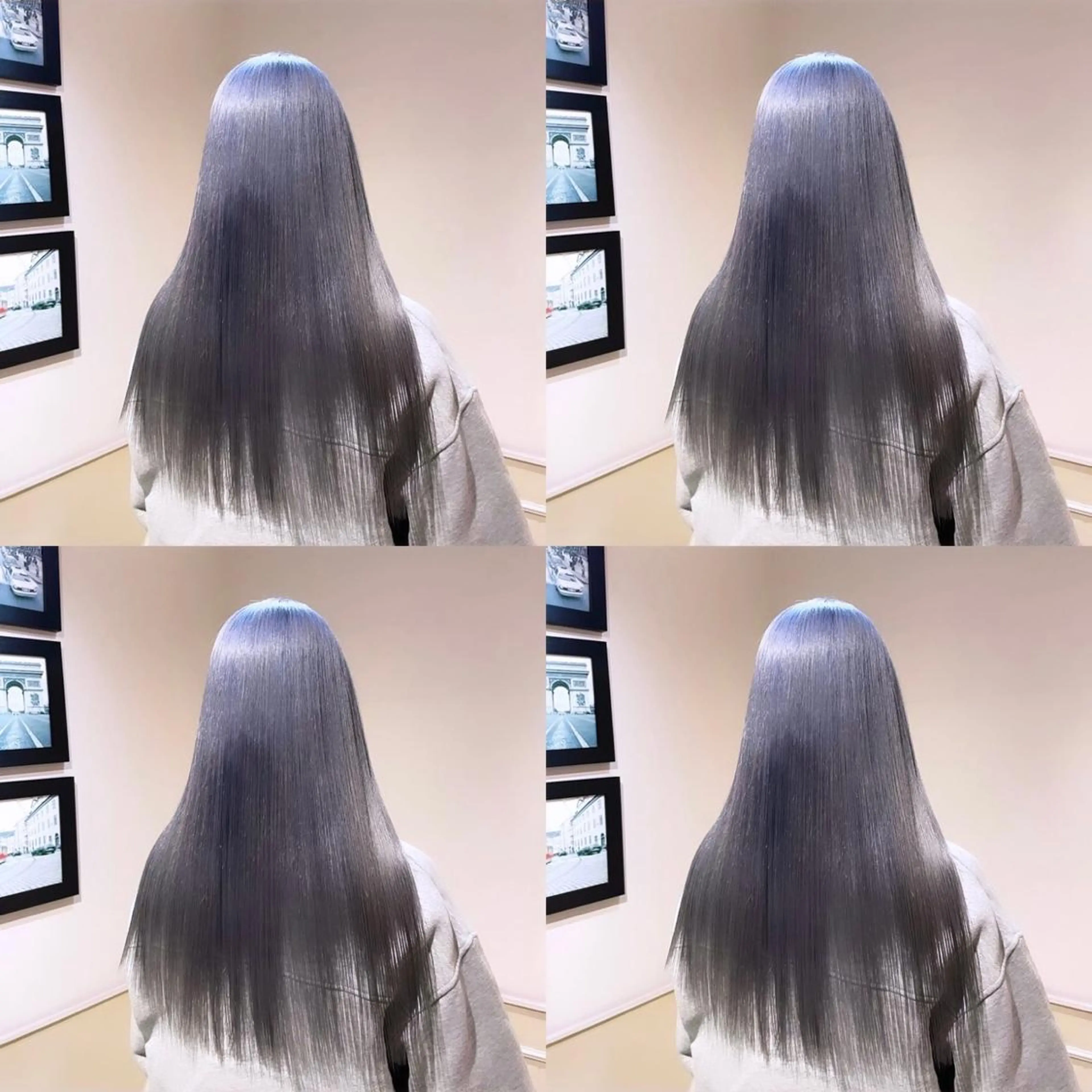 ロング カラー ブリーチ ブルーカラー シルバー 🌟トップデザイナー 高橋🌟のヘアスタイル