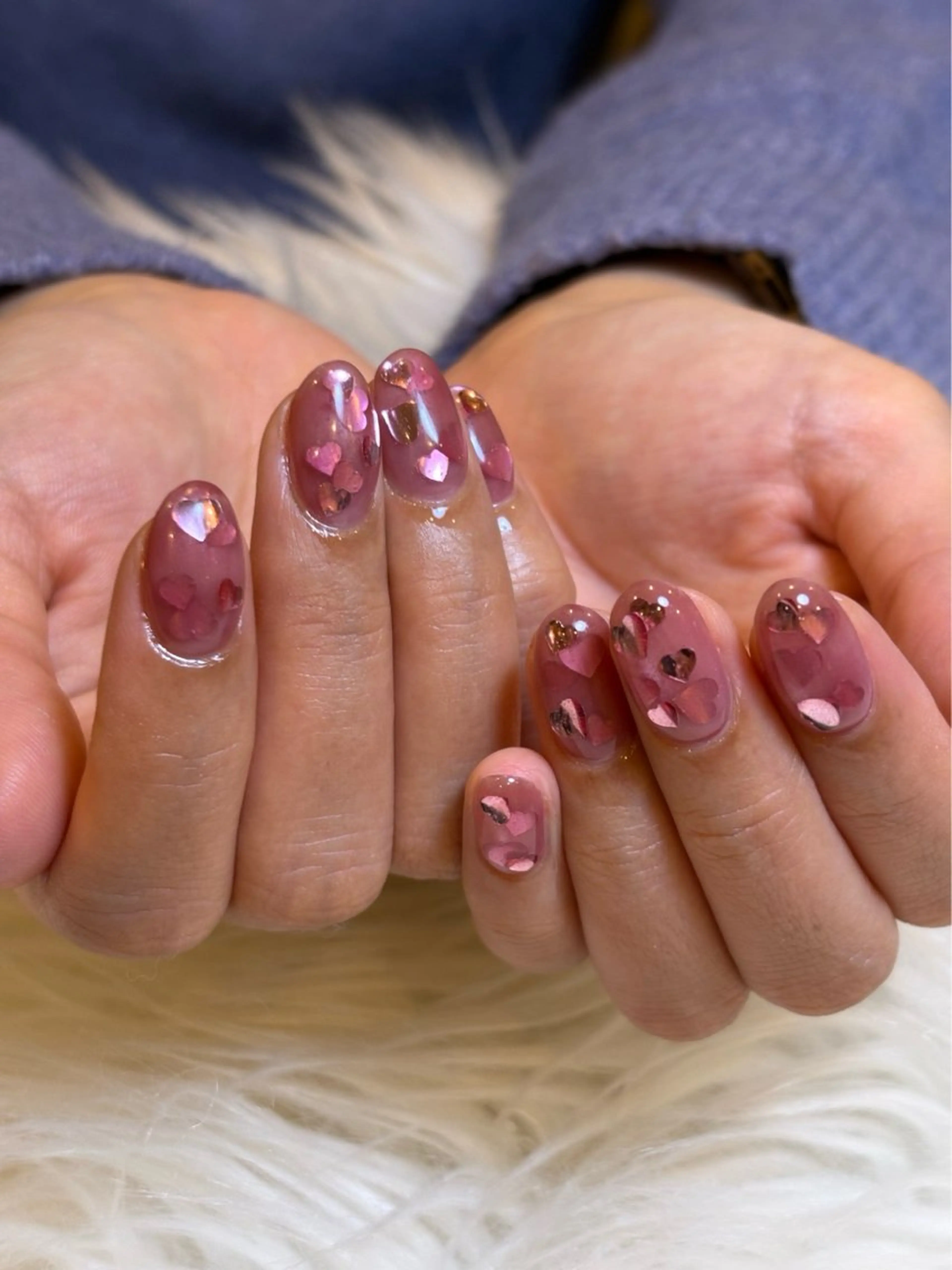 ネイル ハート ハンドネイル プライベートネイルサロン koyubi.所属・新宿御苑前店 島倉のネイルデザイン