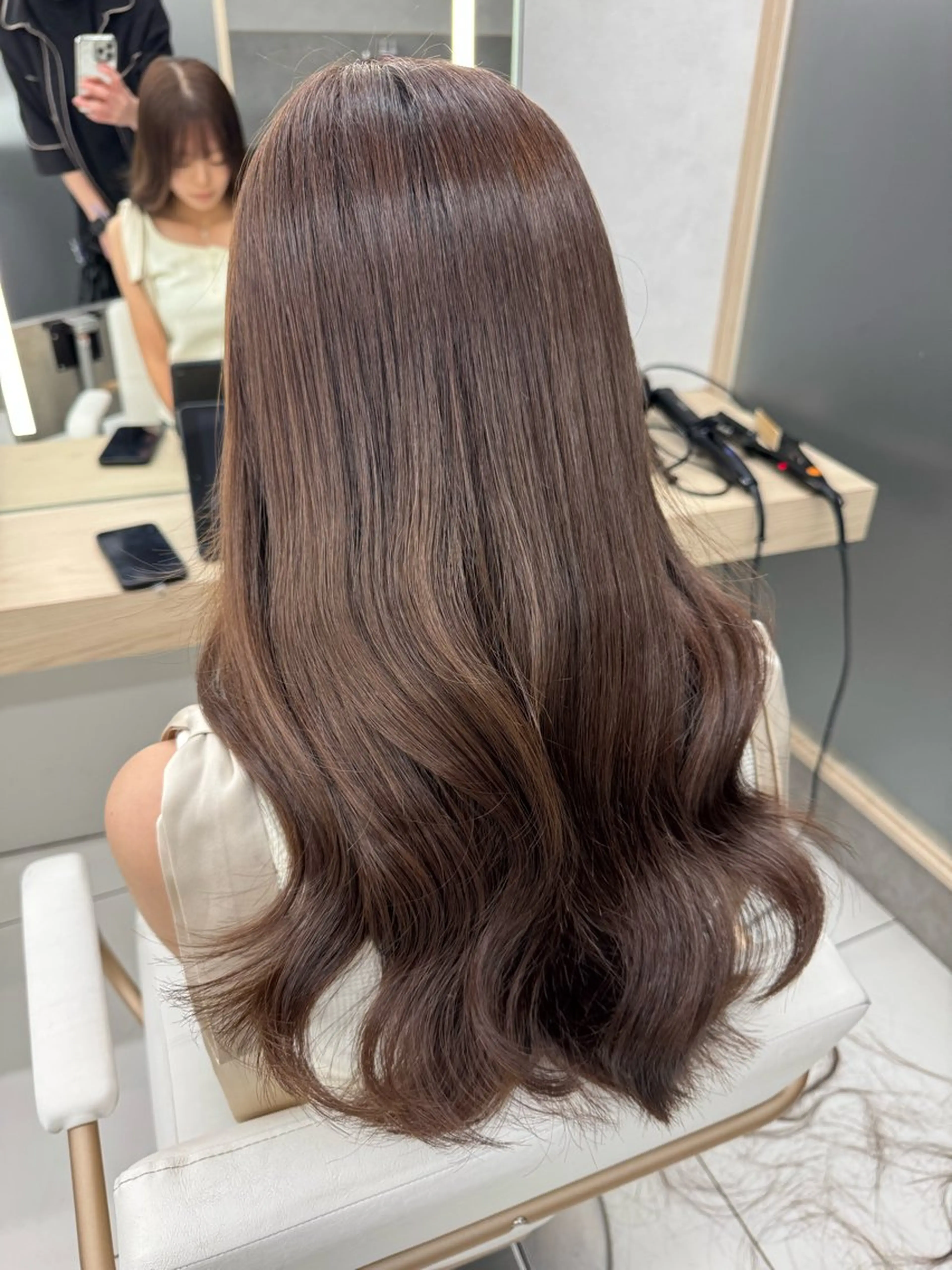 ロング カラー カット ヘアカラー トリートメント 顔まわりカット/ カラー/西野和裕のヘアスタイル