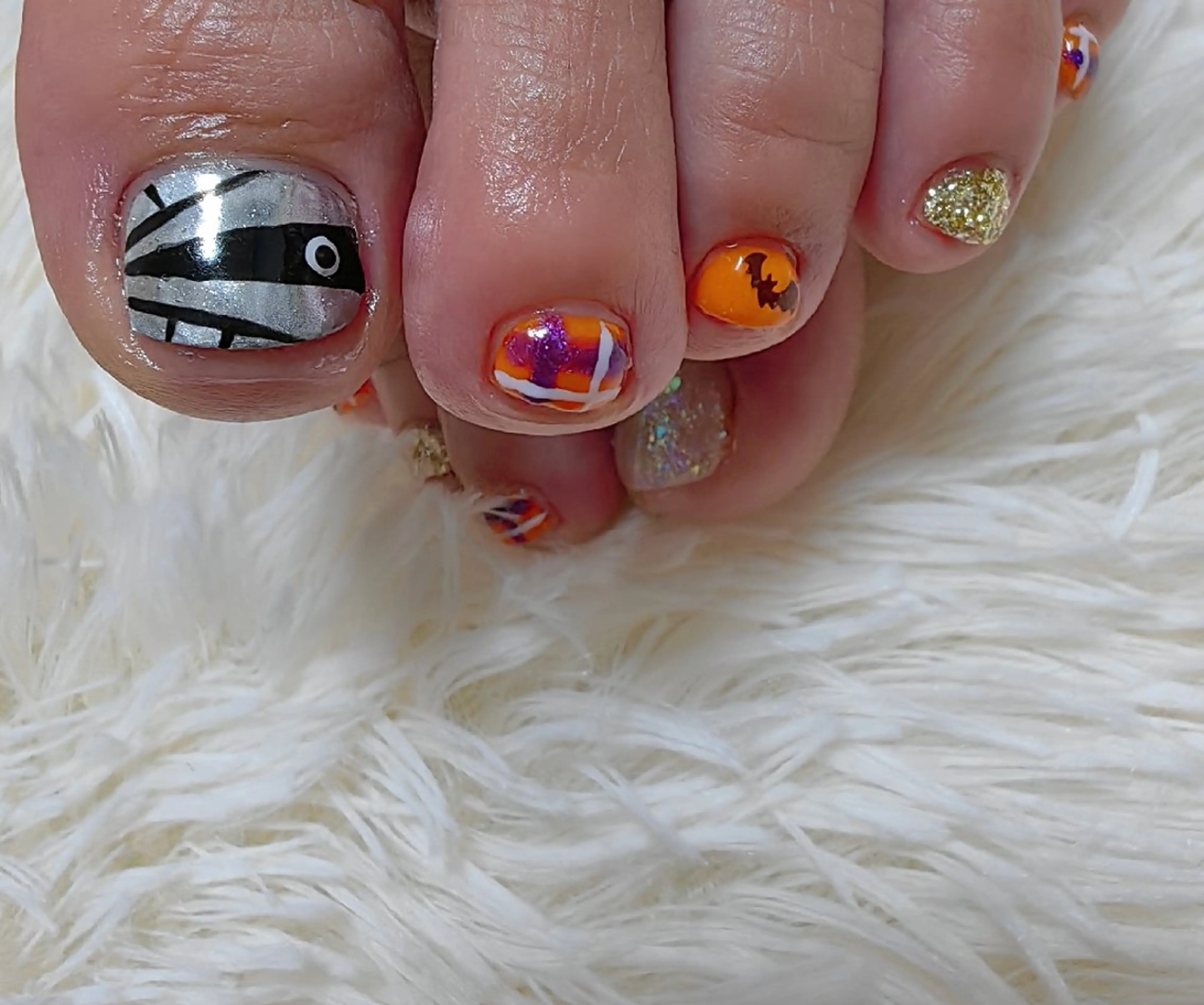 ネイル ハロウィン フットネイル reve あやののネイルデザイン