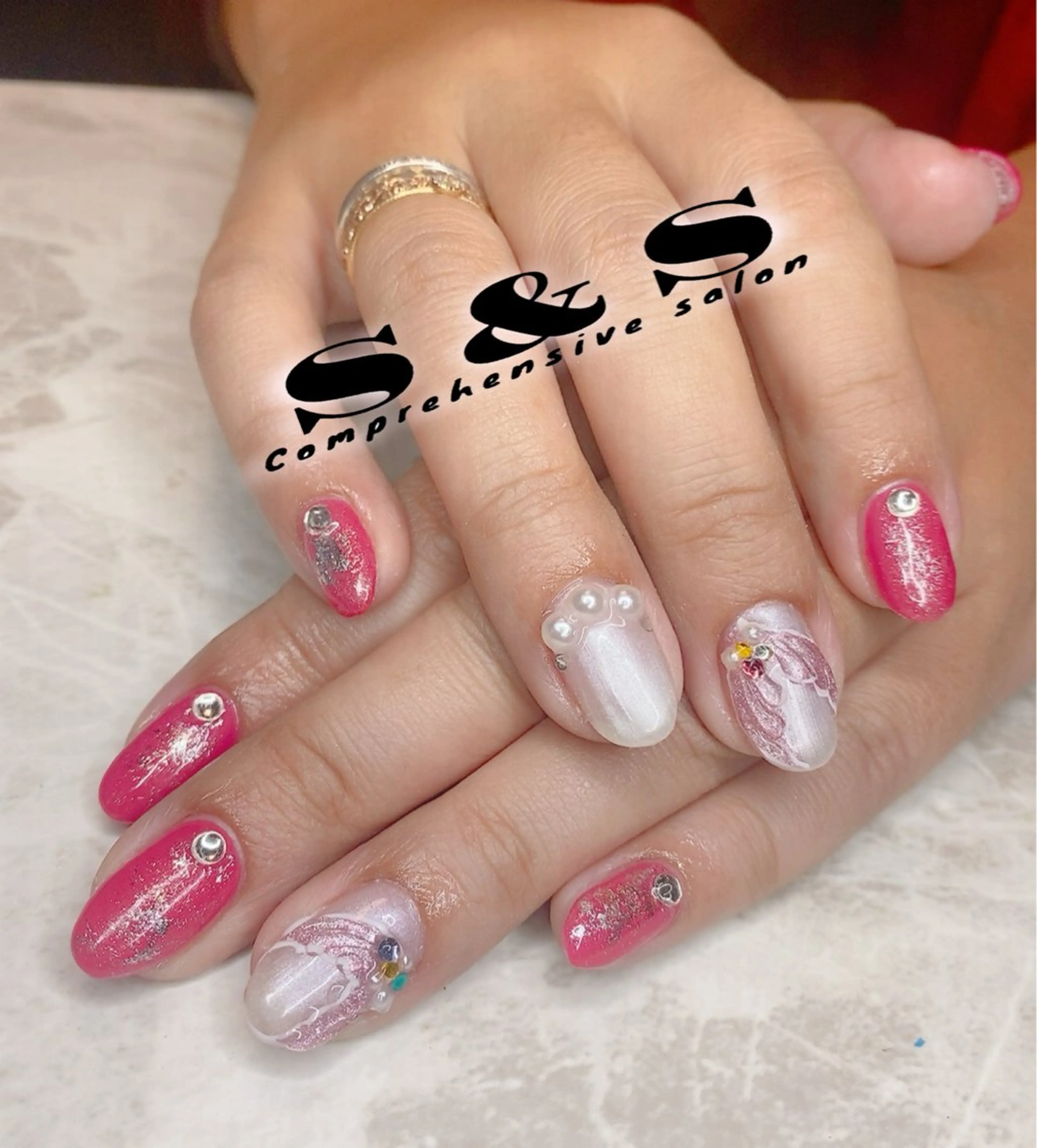 ネイル 長さ出し メンズネイル 持ち込み スカルプネイル S&S 村田小百合のネイルデザイン