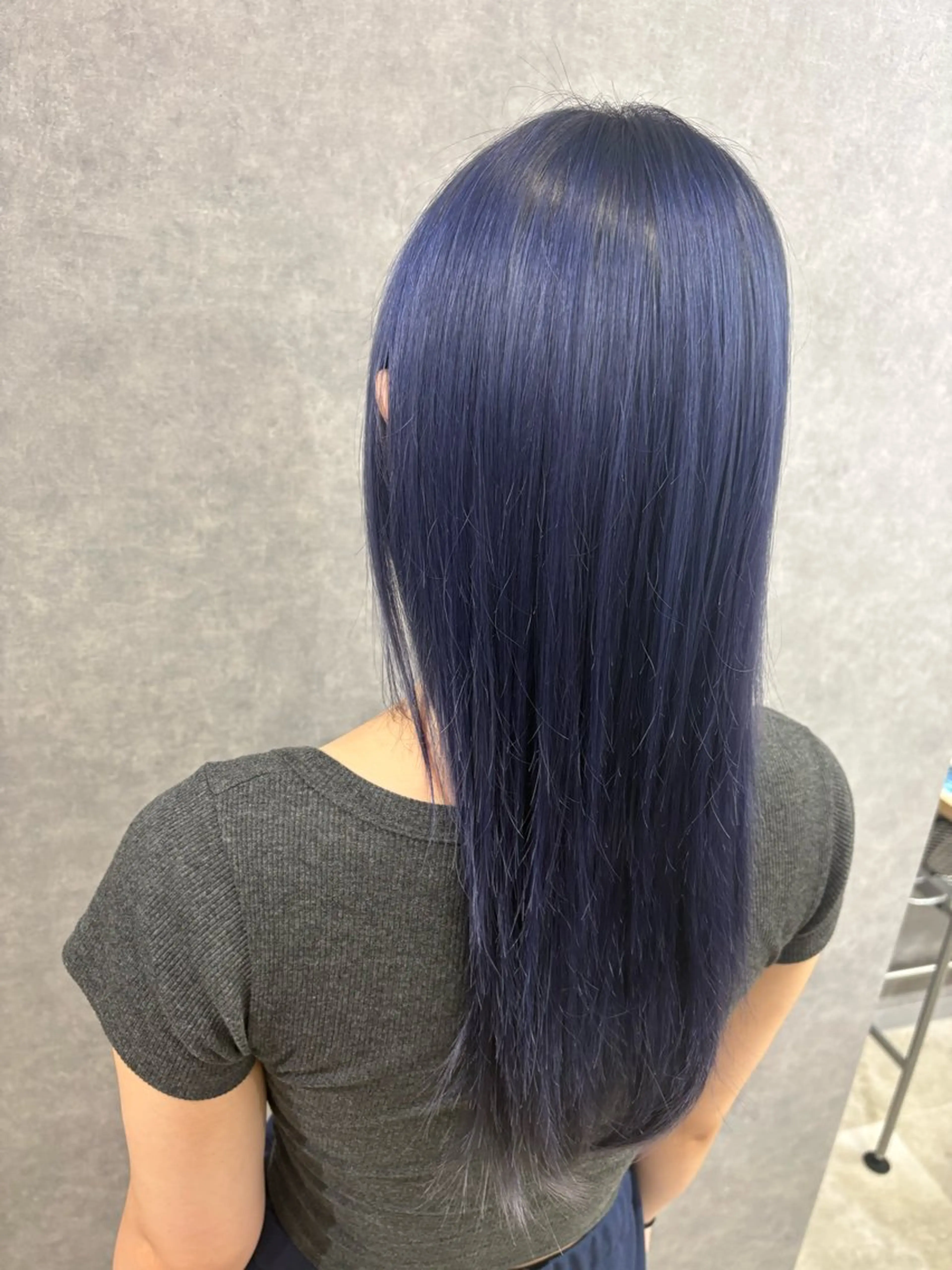 ロング カラー ヘアアレンジ ブリーチ ブルーカラー 金子 明日香のヘアスタイル