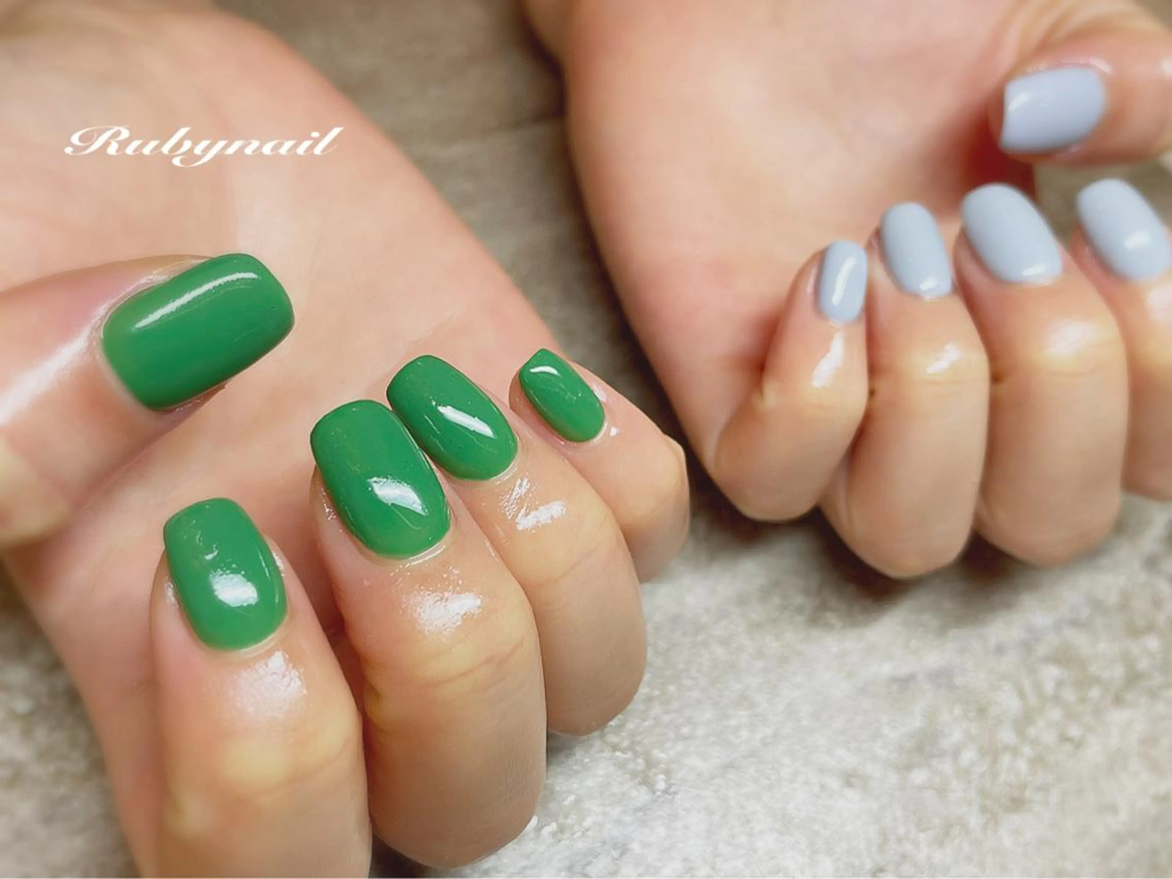 ネイル ワンカラーネイル スクエアネイル ハンドネイル Rubynail所属・プライベートサロン Rubynailのネイルデザイン