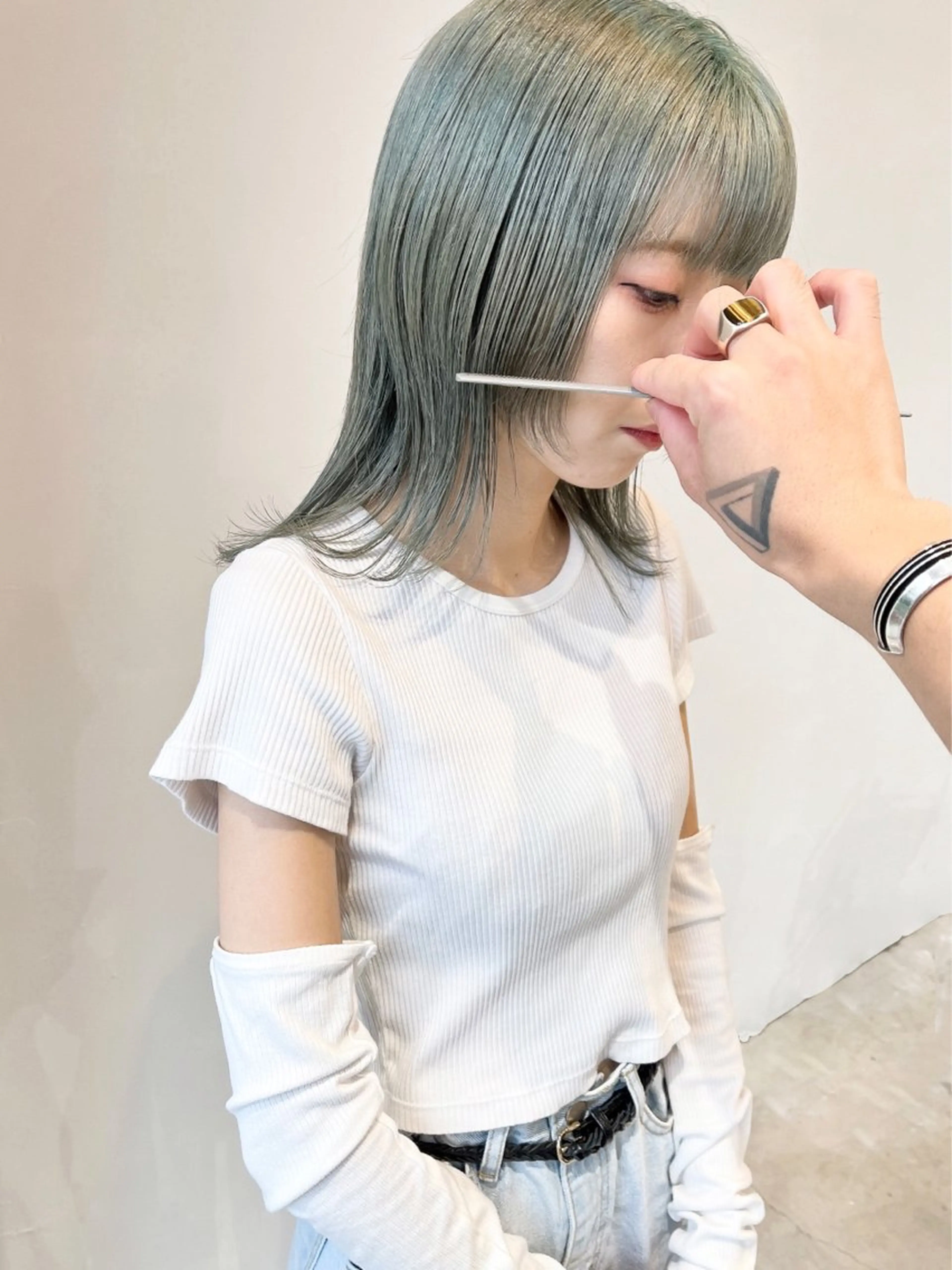 ミディアム カラー カット ヘアカラー ill副店長 立和田純也のヘアスタイル