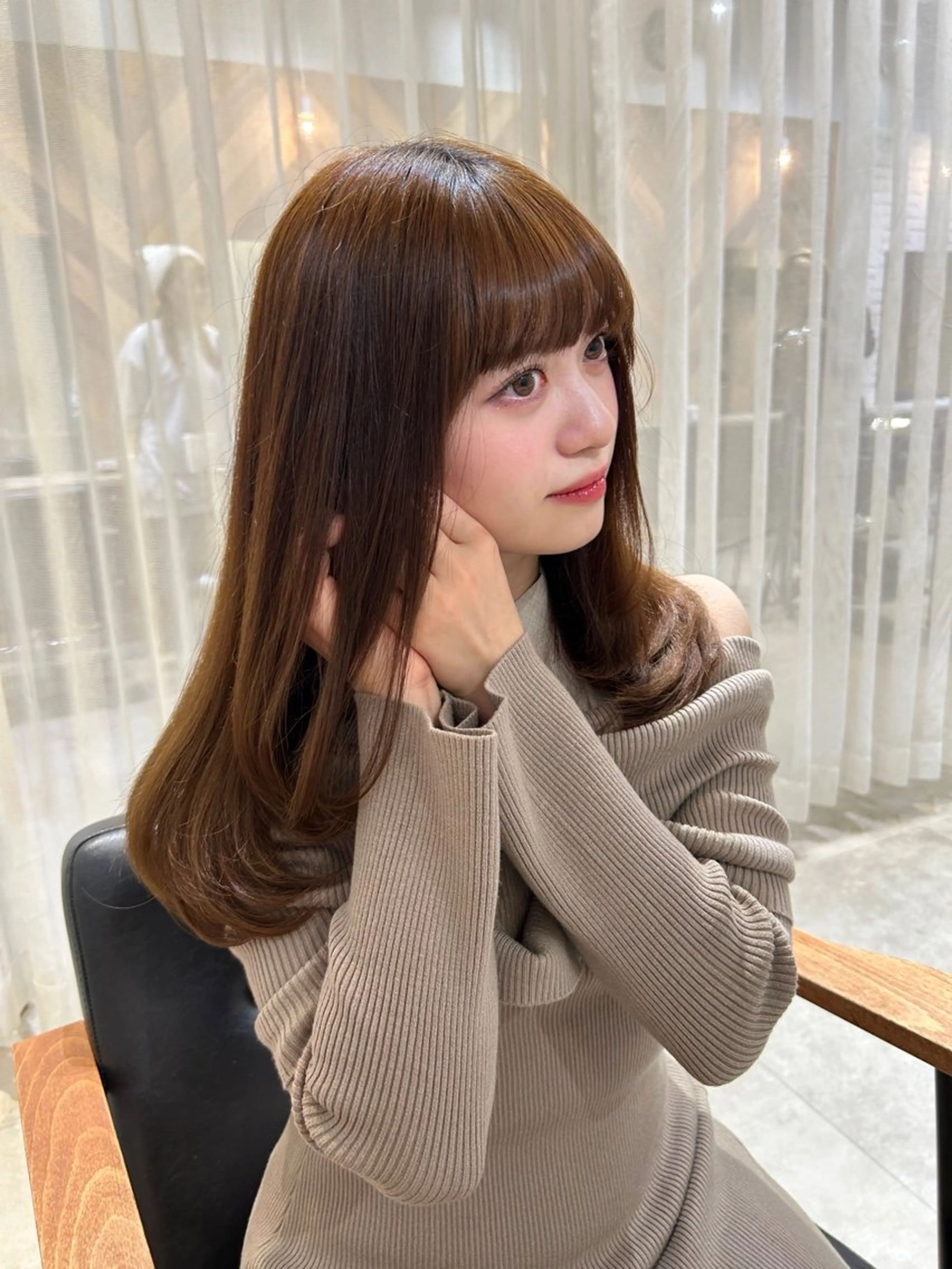 ロング カラー カット ヘアカラー トリートメント Rina🎀艶髪 愛されモテベージュのヘアスタイル