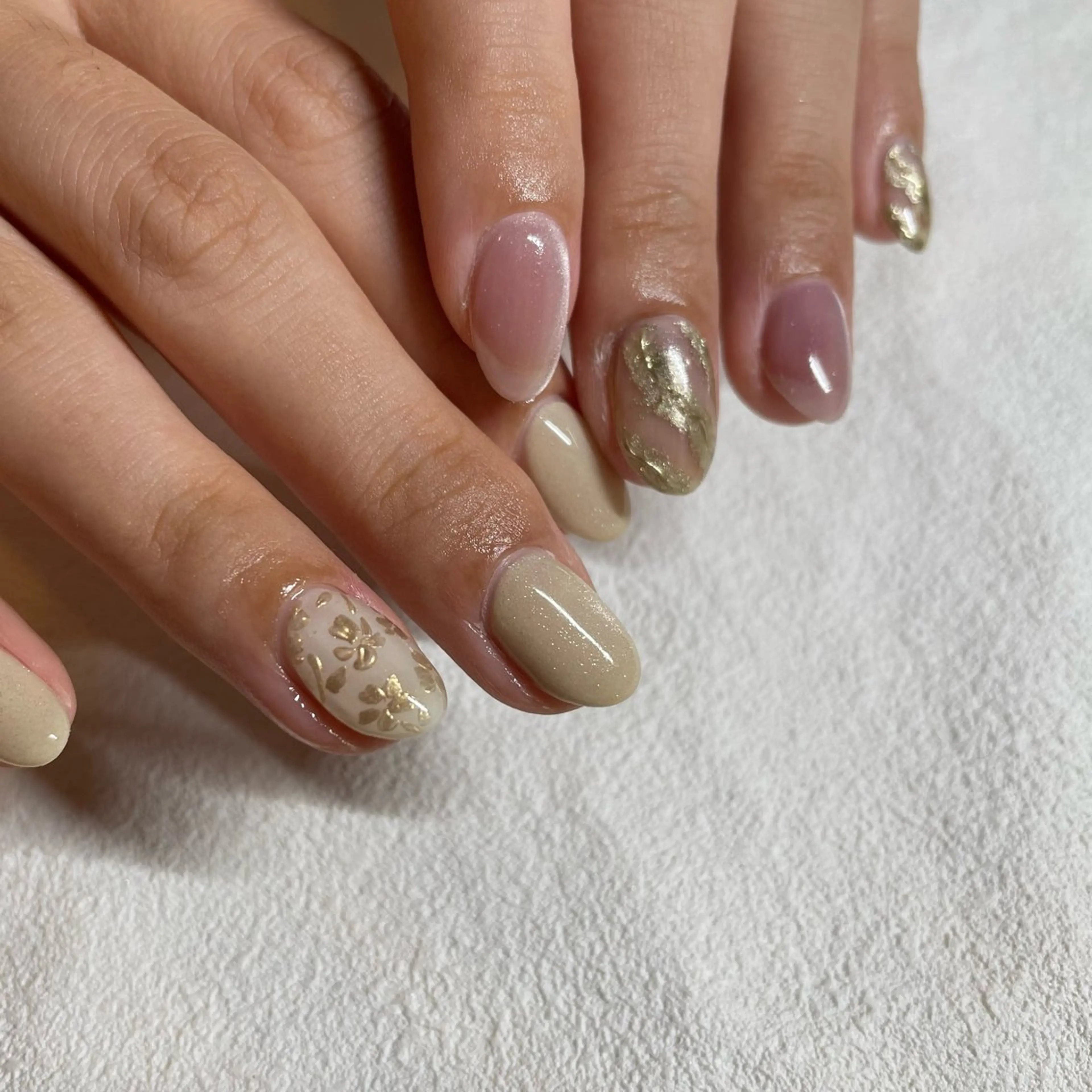 ネイル アートネイル オーロラネイル ジェルネイル 韓国ネイル マグネットネイル ハンドネイル MARU NAIL manamiのネイルデザイン