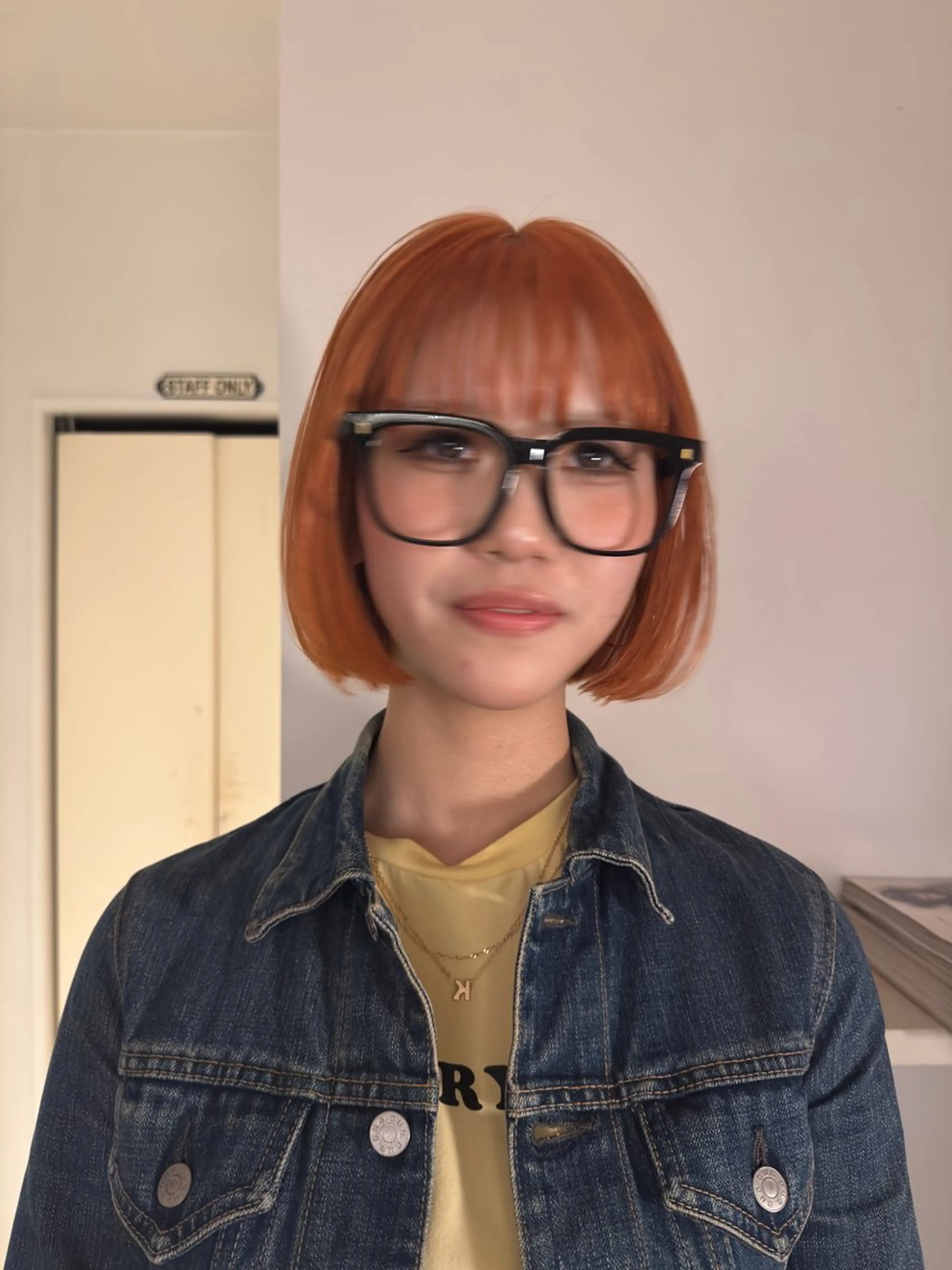 ショート カラー オレンジ 今泉/KAI🦓艶髪 ボブ/ミニボブのヘアスタイル