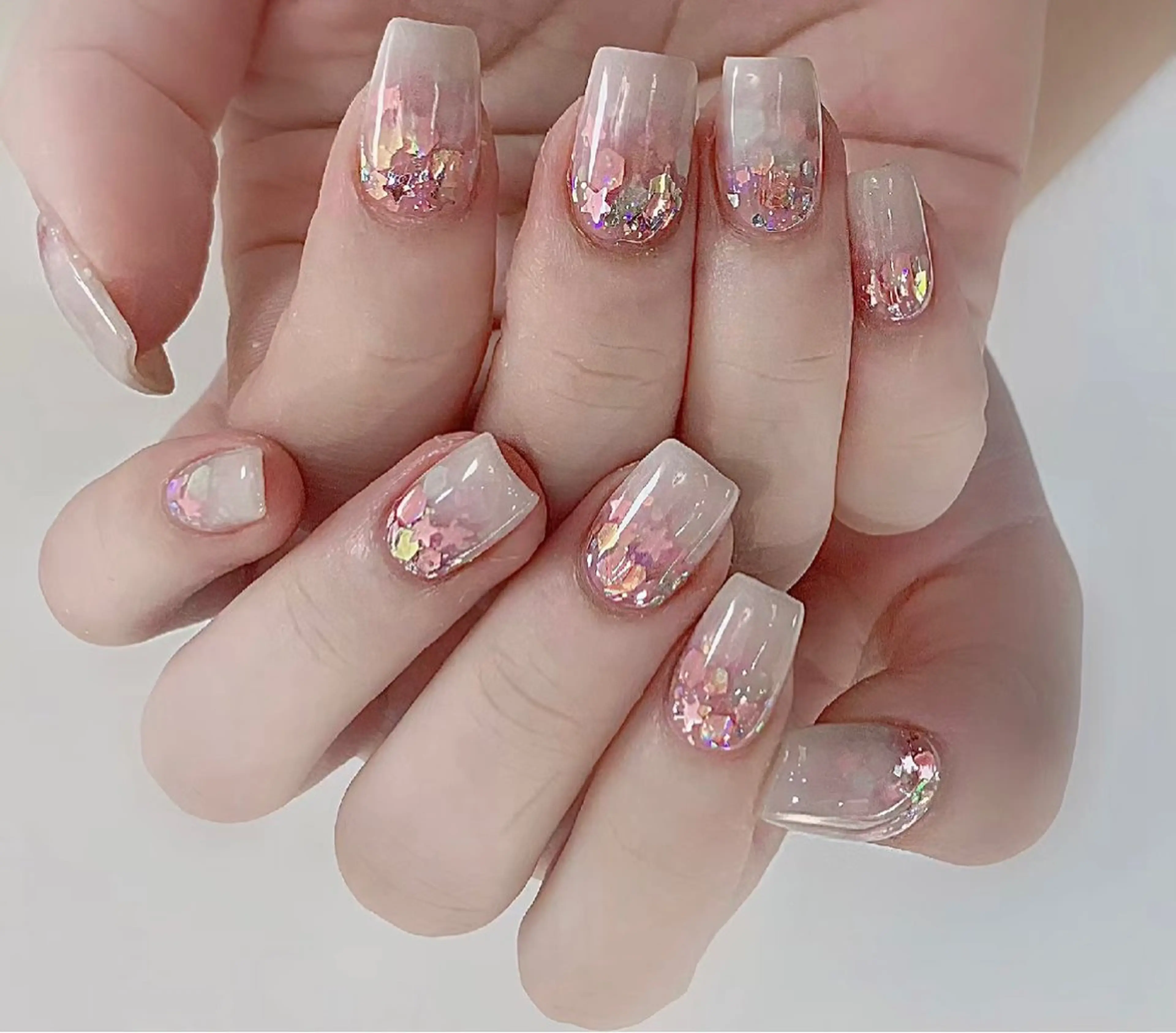 ネイル ハンドネイル 花花 ネイルサロンのネイルデザイン