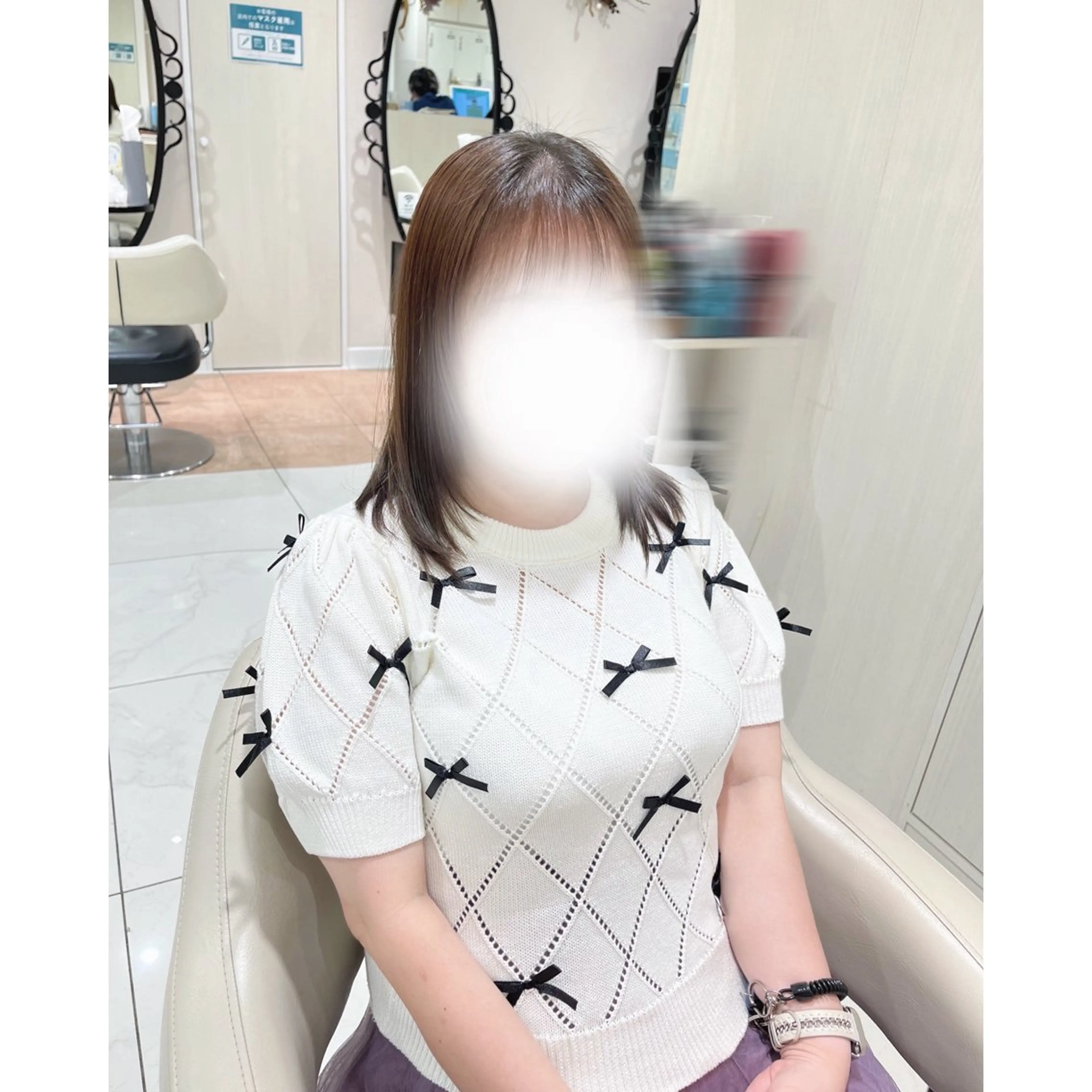 セミロング パーマ 韓国ヘア 🎀中川綾乃🎀のヘアスタイル