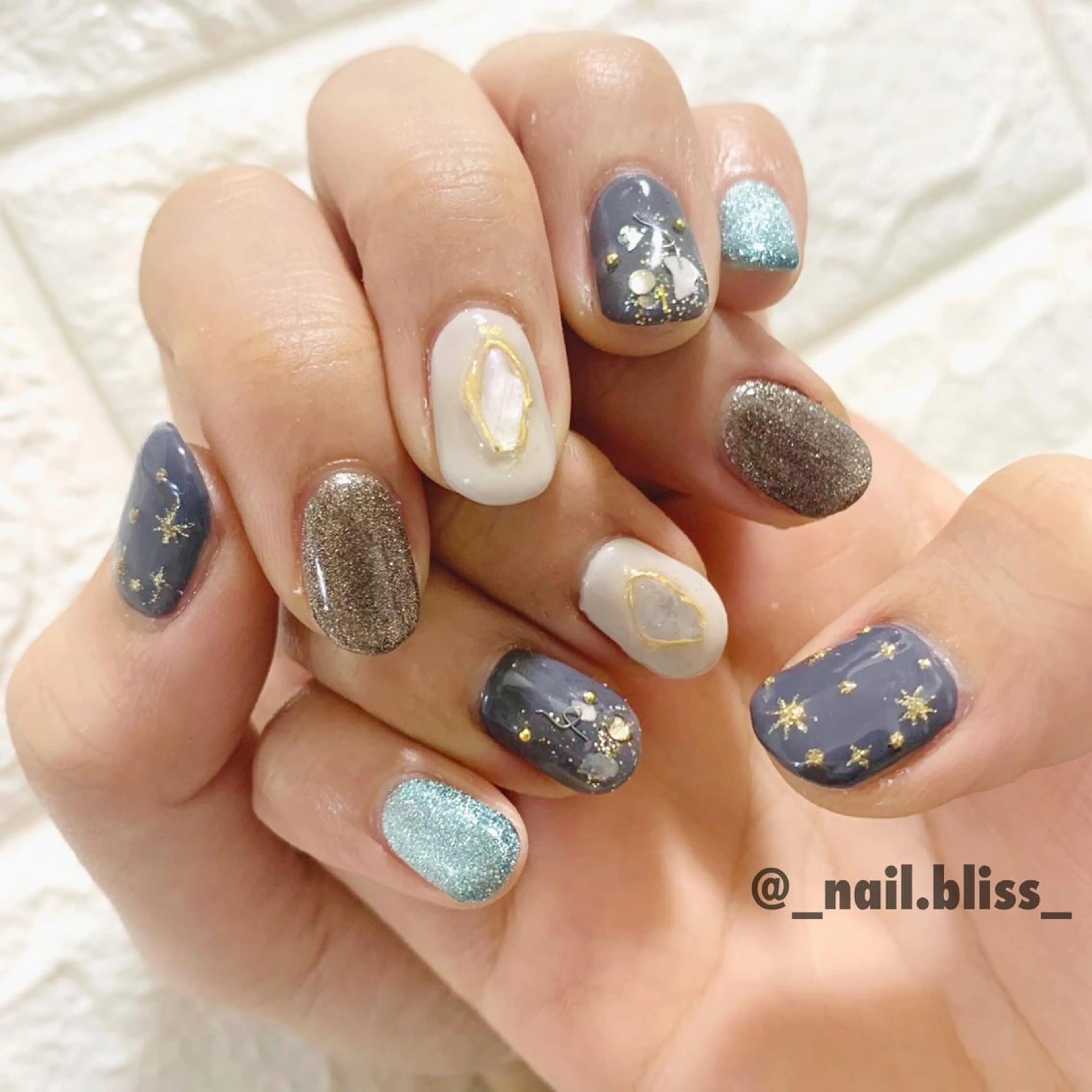 ネイル キラキラネイル ハンドネイル NAIL BLISSのネイルデザイン
