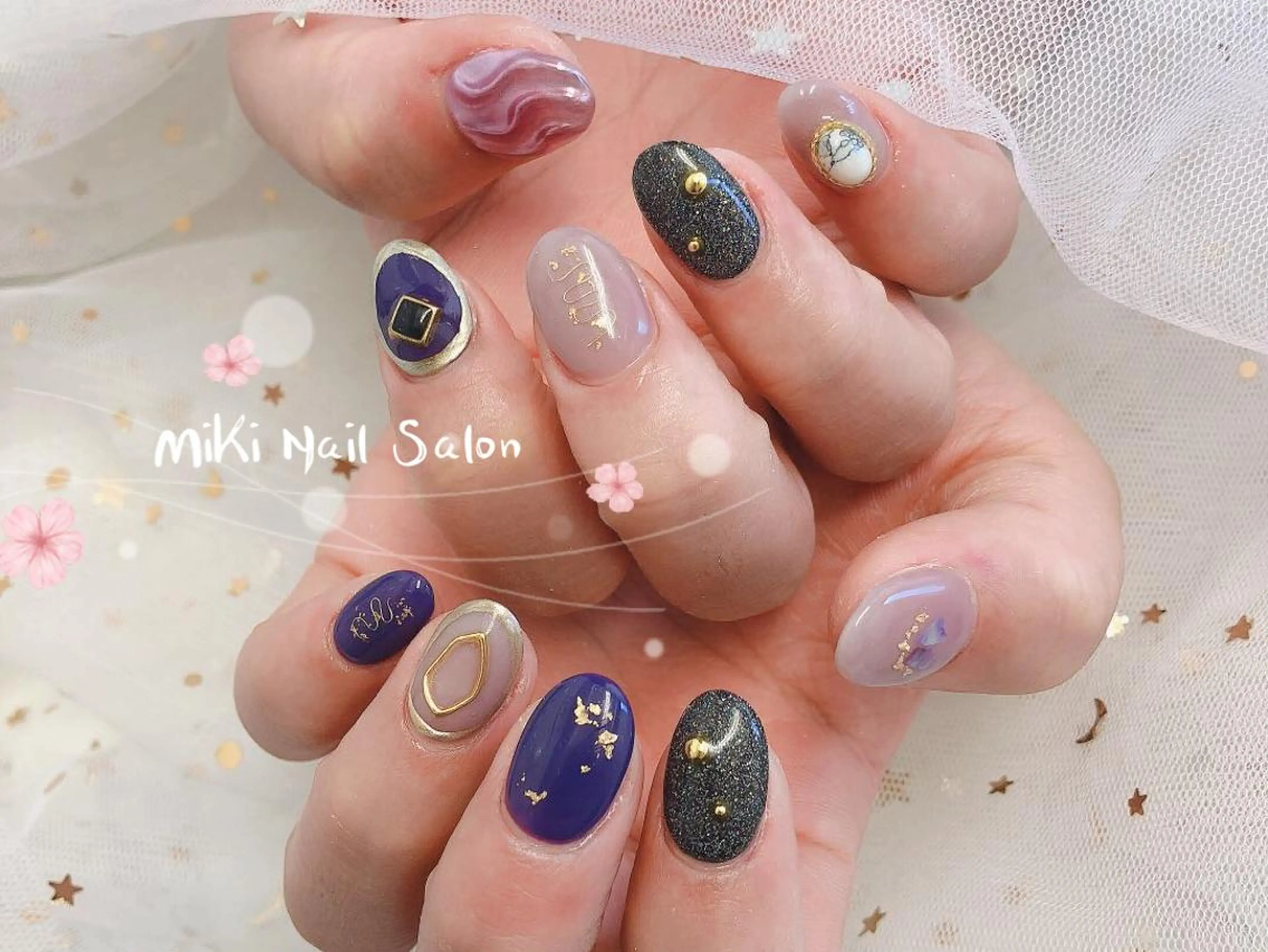 ネイル MiKi Nai池袋 長さだし得意のネイルデザイン