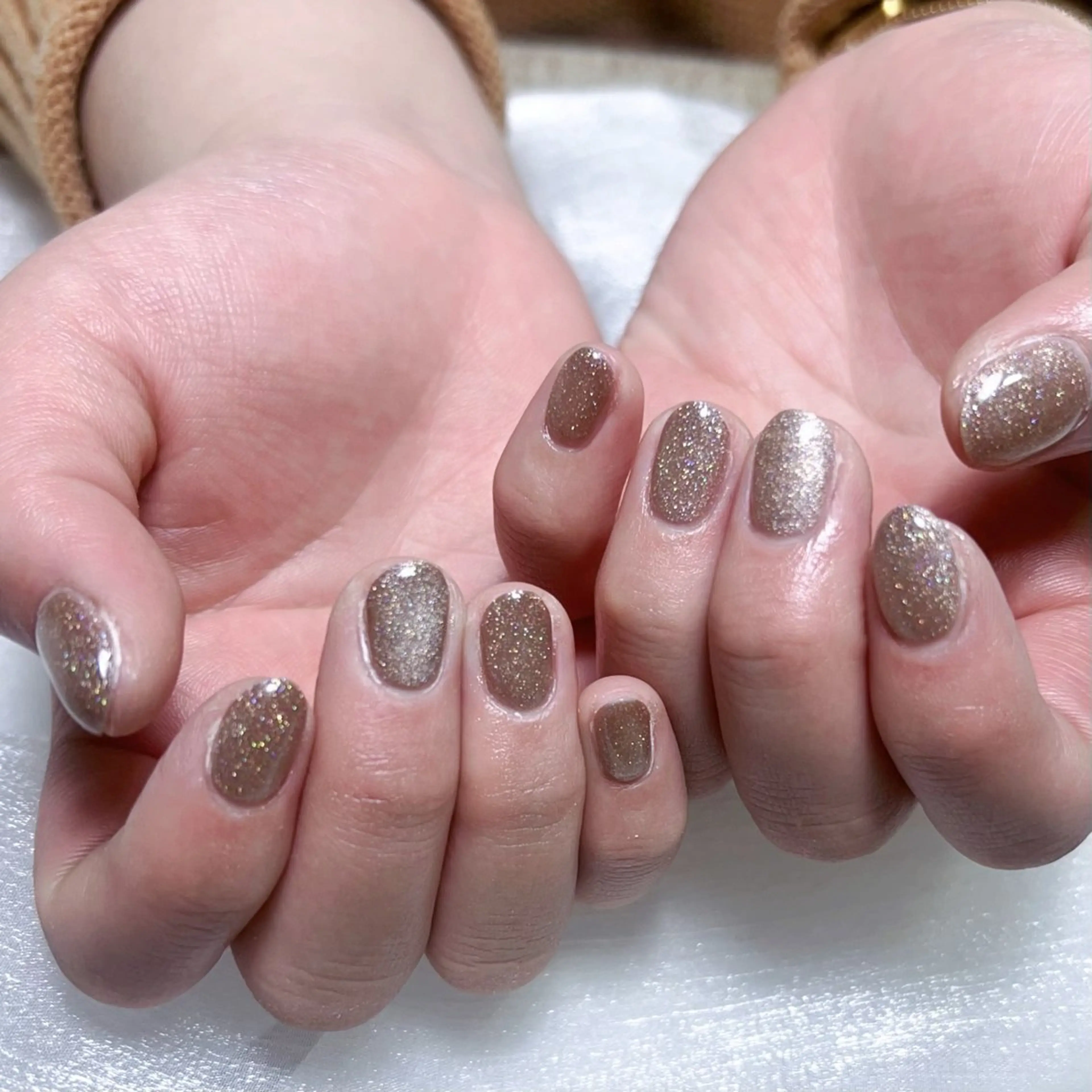 メンズ ネイル メンズ韓国風 アートネイル オーロラネイル ガーリー キラキラネイル ハンドネイル Nail salon 木にいるのネイルデザイン