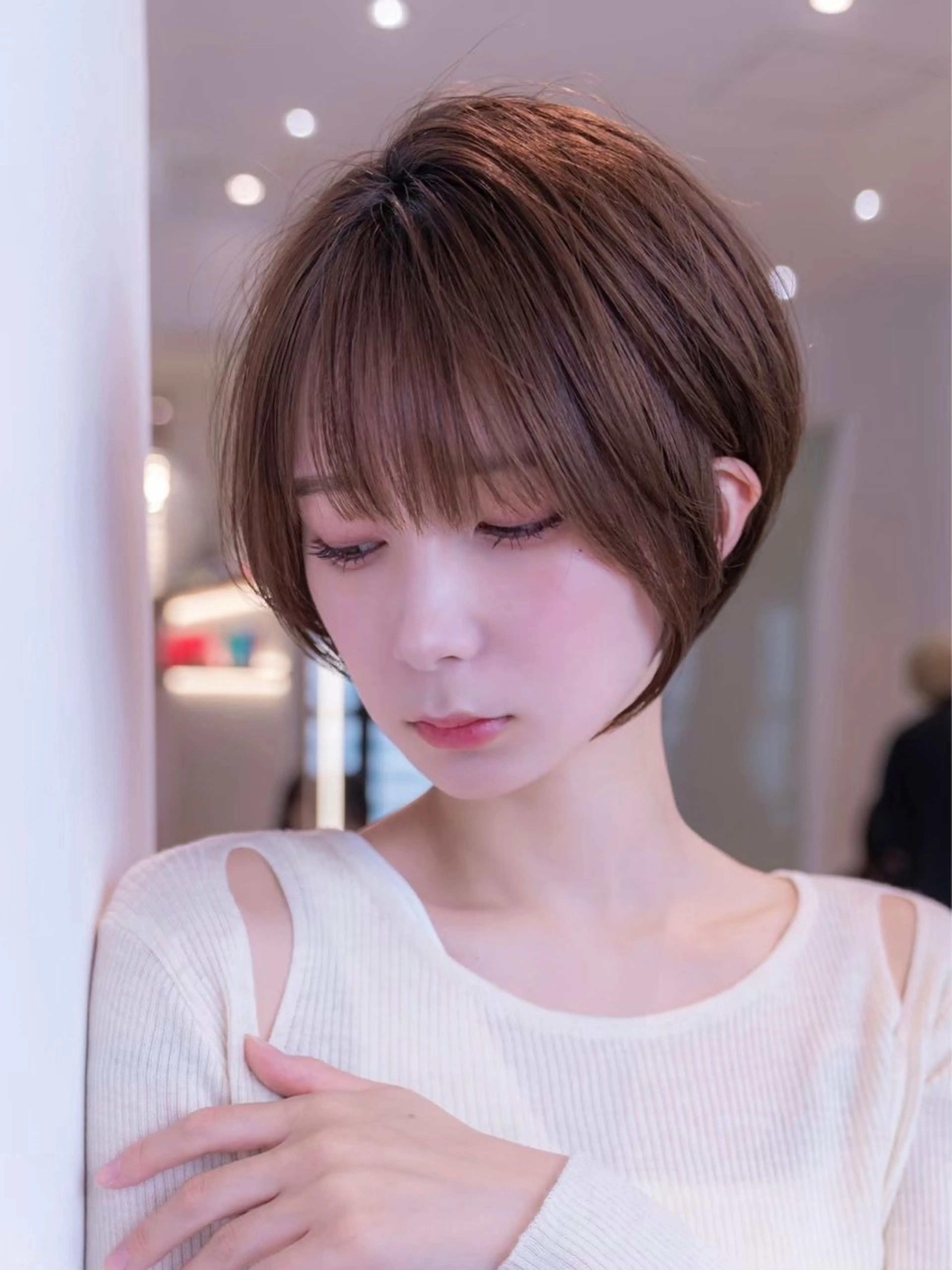 ショート カラー ショートボブ ショートレイヤー ハンサムショート 丸みショート ボブ カット ヘアカラー トリートメント 渋谷ボブ/レイヤー ボブ田中航平のヘアスタイル