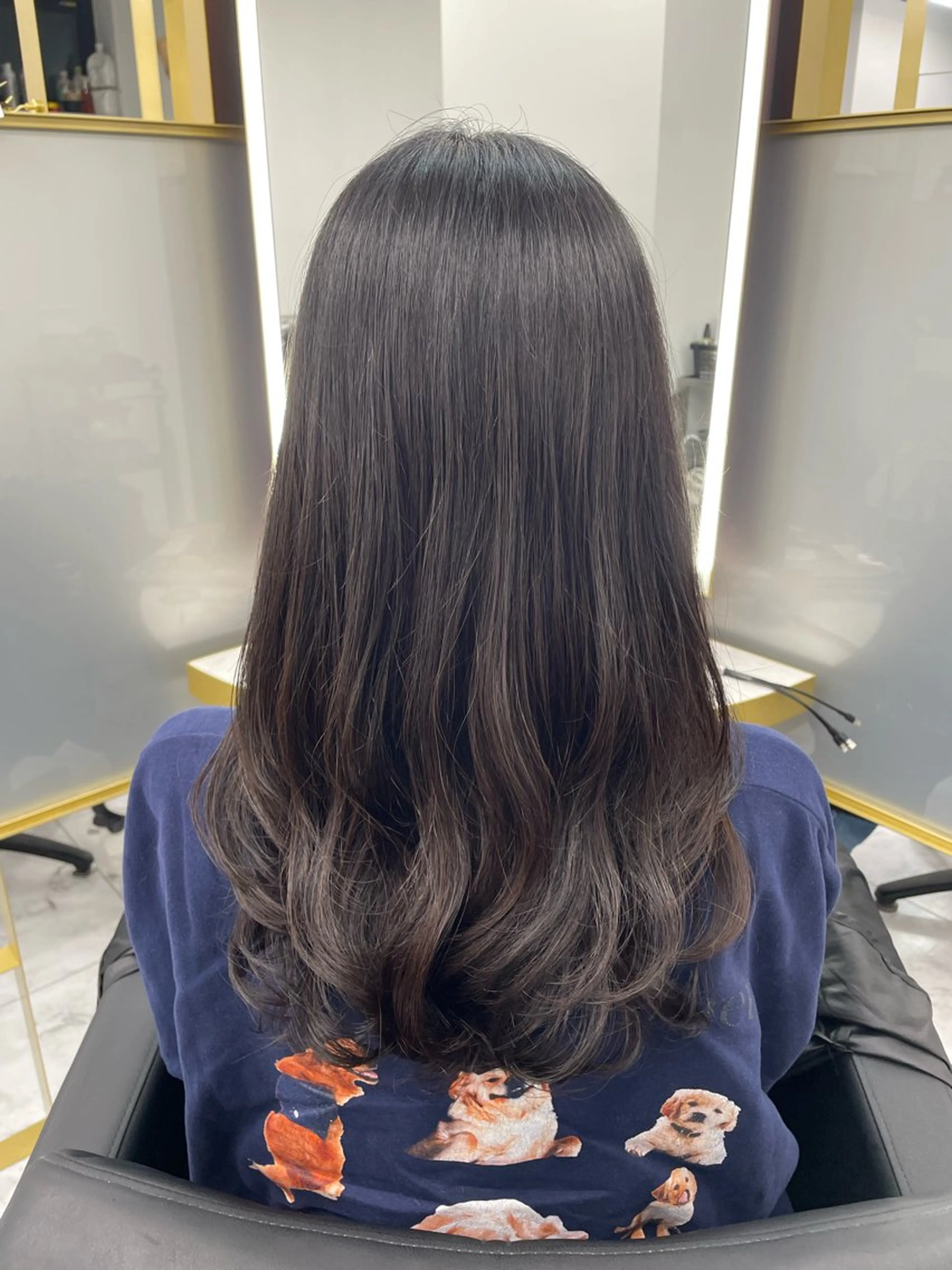 セミロング パーマ セミロングパーマ 韓国風ヘア レイヤーカット 似合わせカット デジタルパーマ カット パーマ 左藤健人 デジタルパーマ/渋谷のヘアスタイル