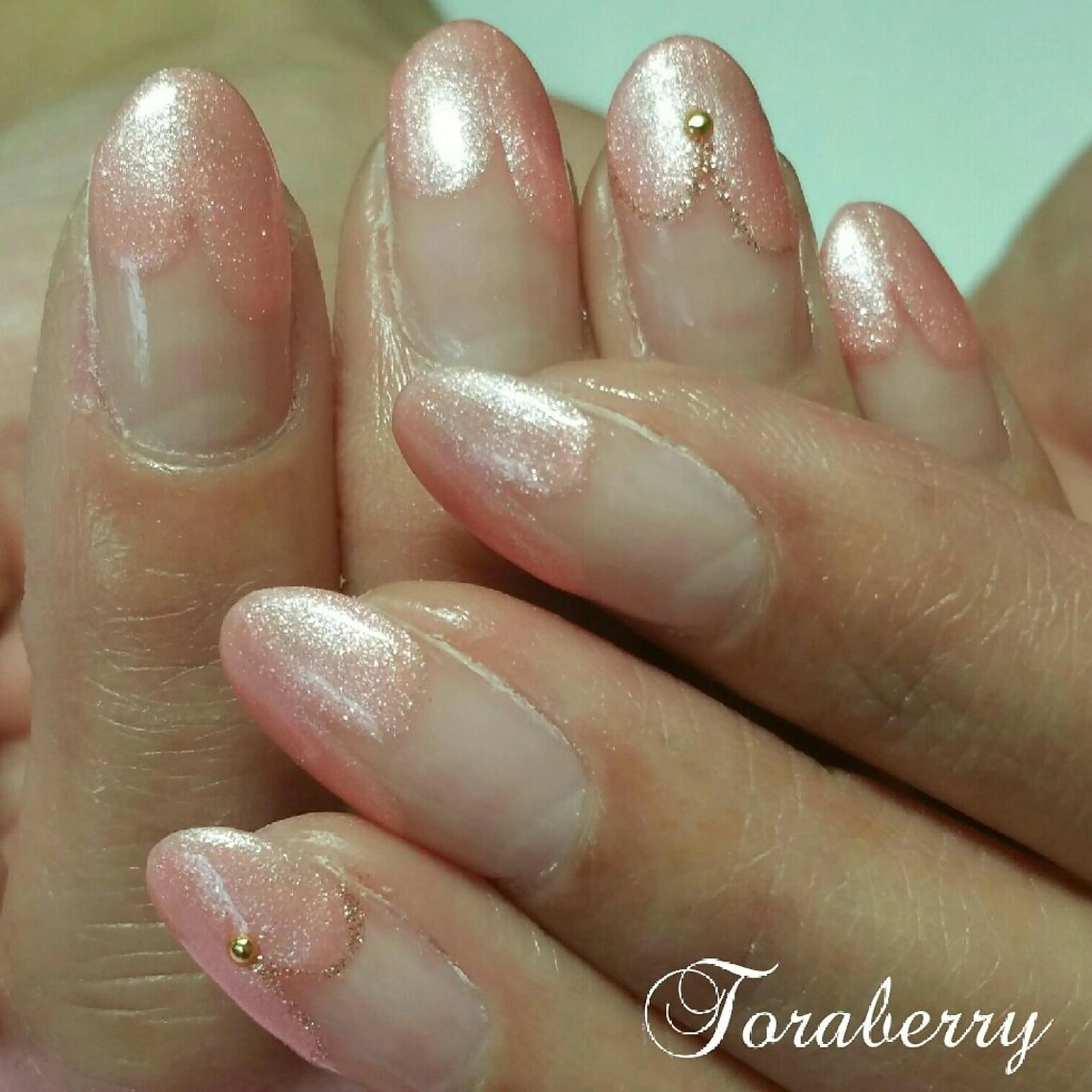 ネイル フレンチネイル ハート ネイリスト なつみのネイルデザイン