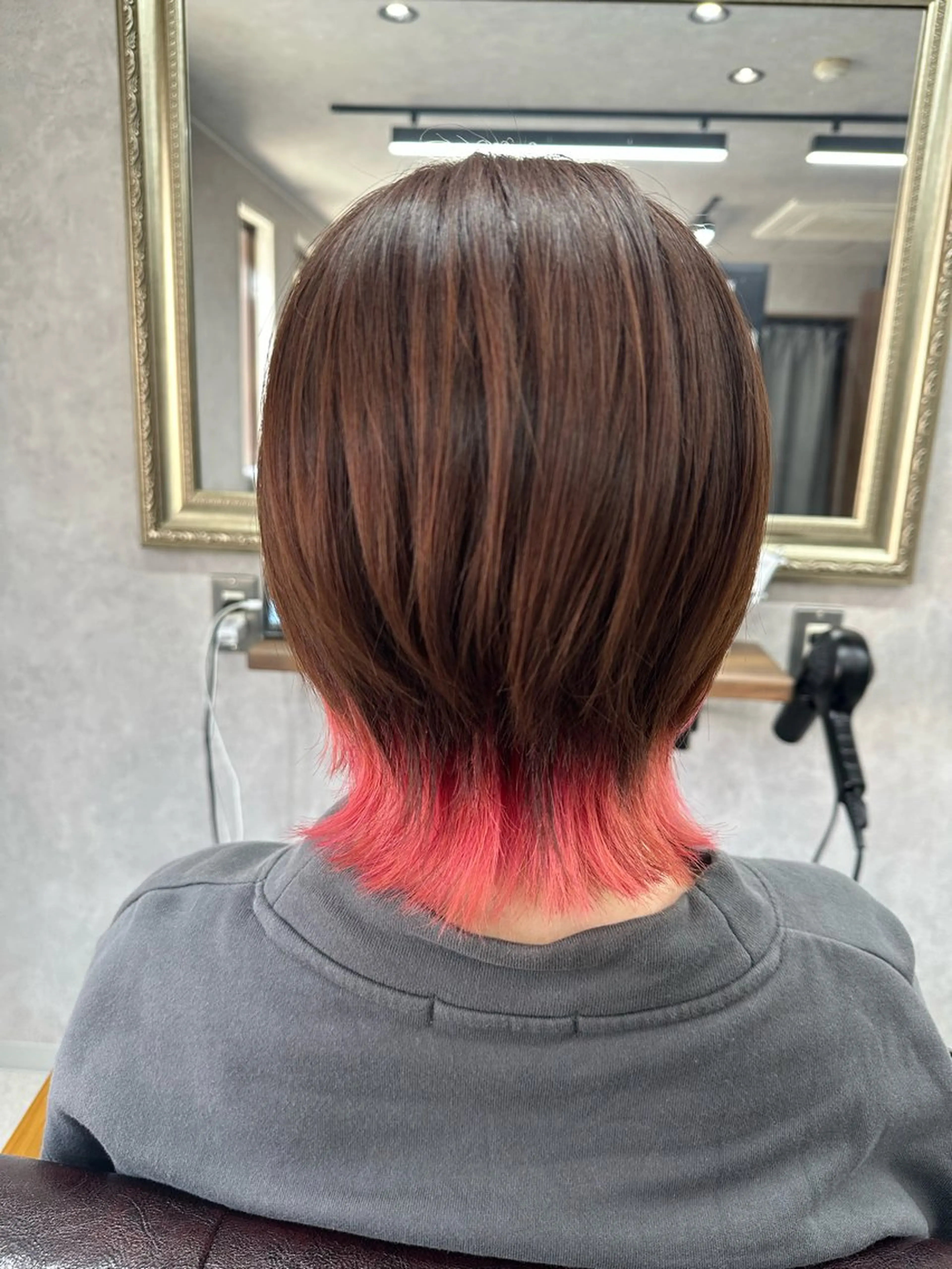 ミディアム カラー カット ヘアカラー トリートメント Lien 深井店のヘアスタイル