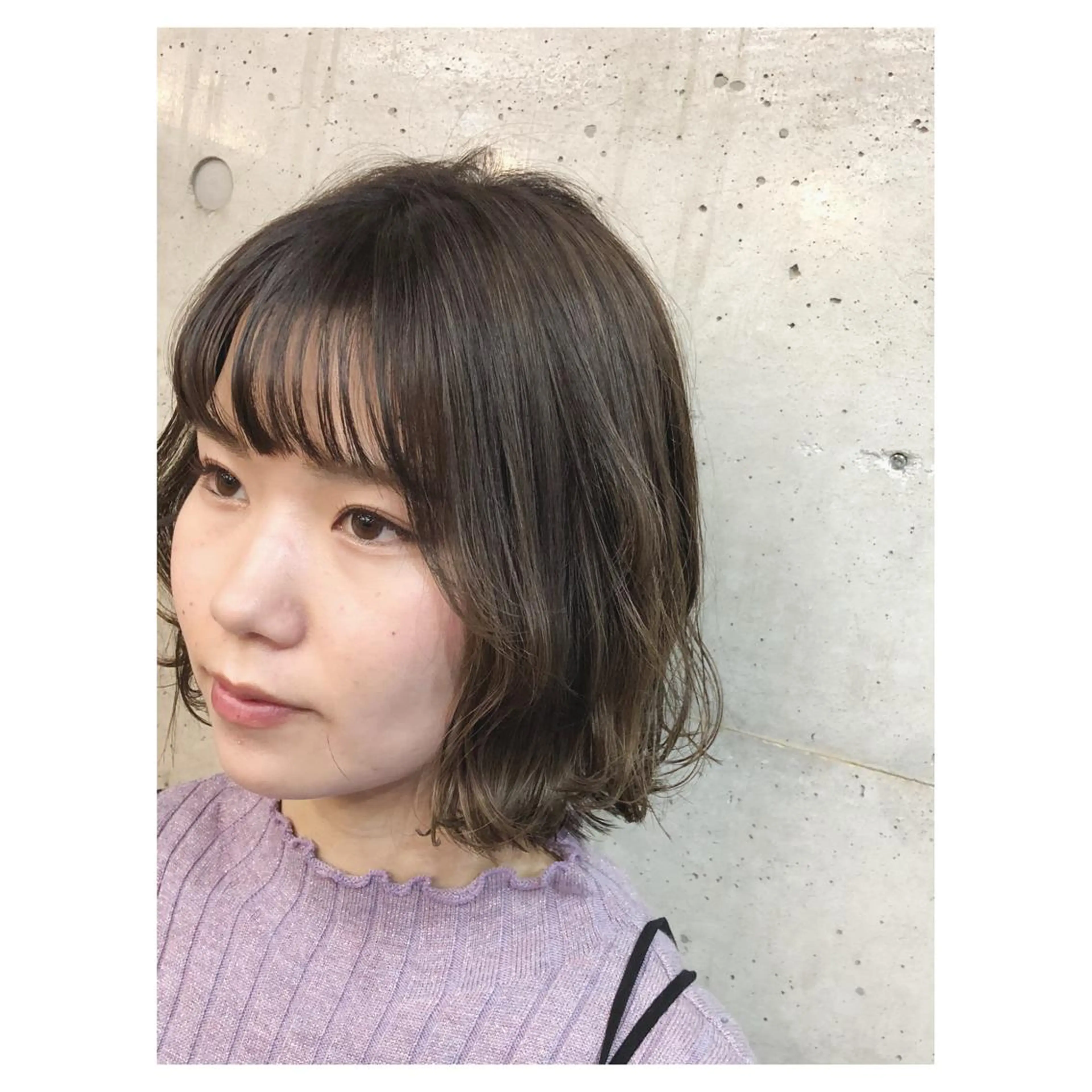 ミディアム カラー ベージュカラー ハイライトカラー ボブ ハイライト センスをお届けします 大谷将生INFPのヘアスタイル