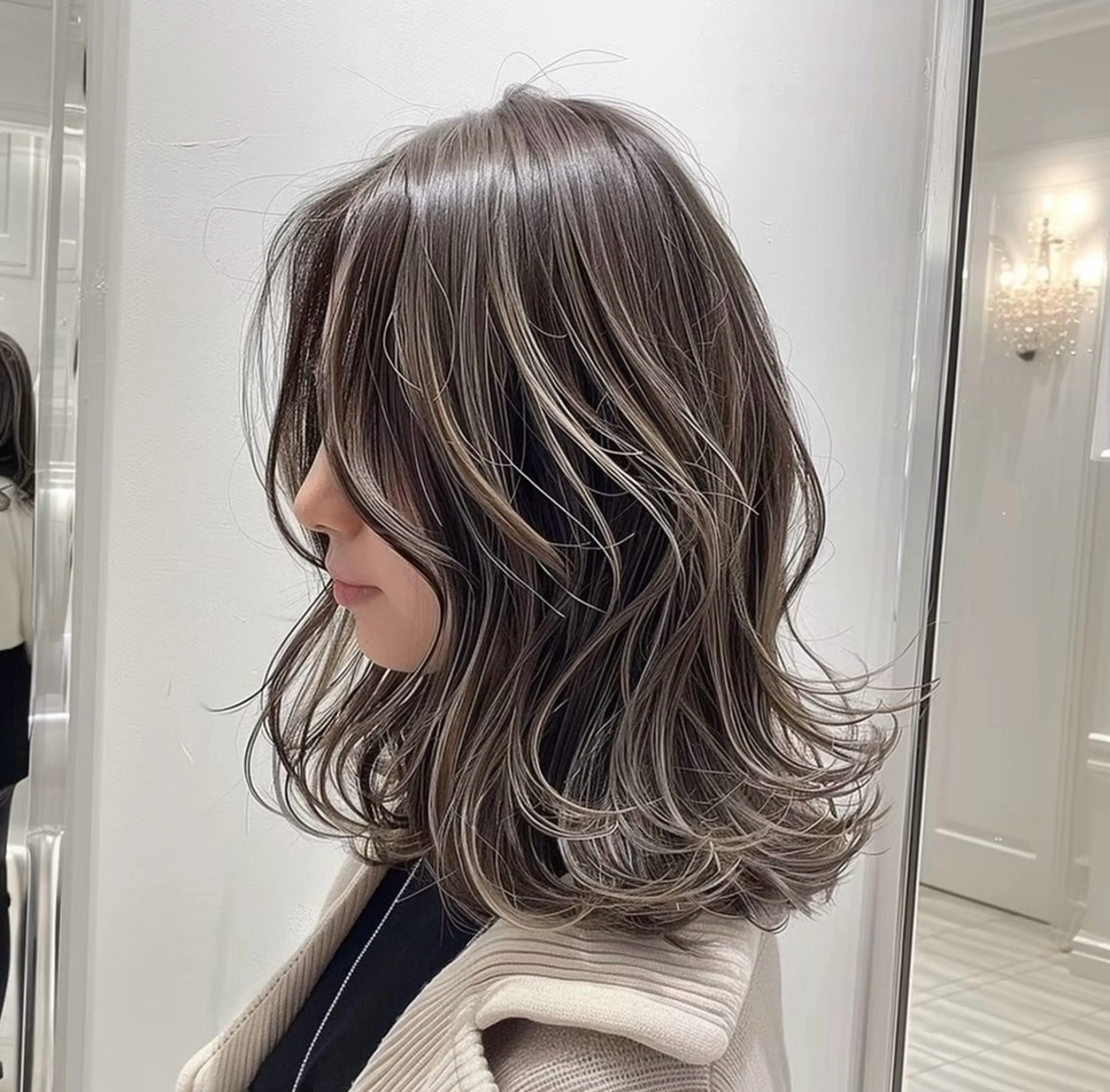 ミディアム カラー カット特化/似合わせ /なおき/表参道のヘアスタイル