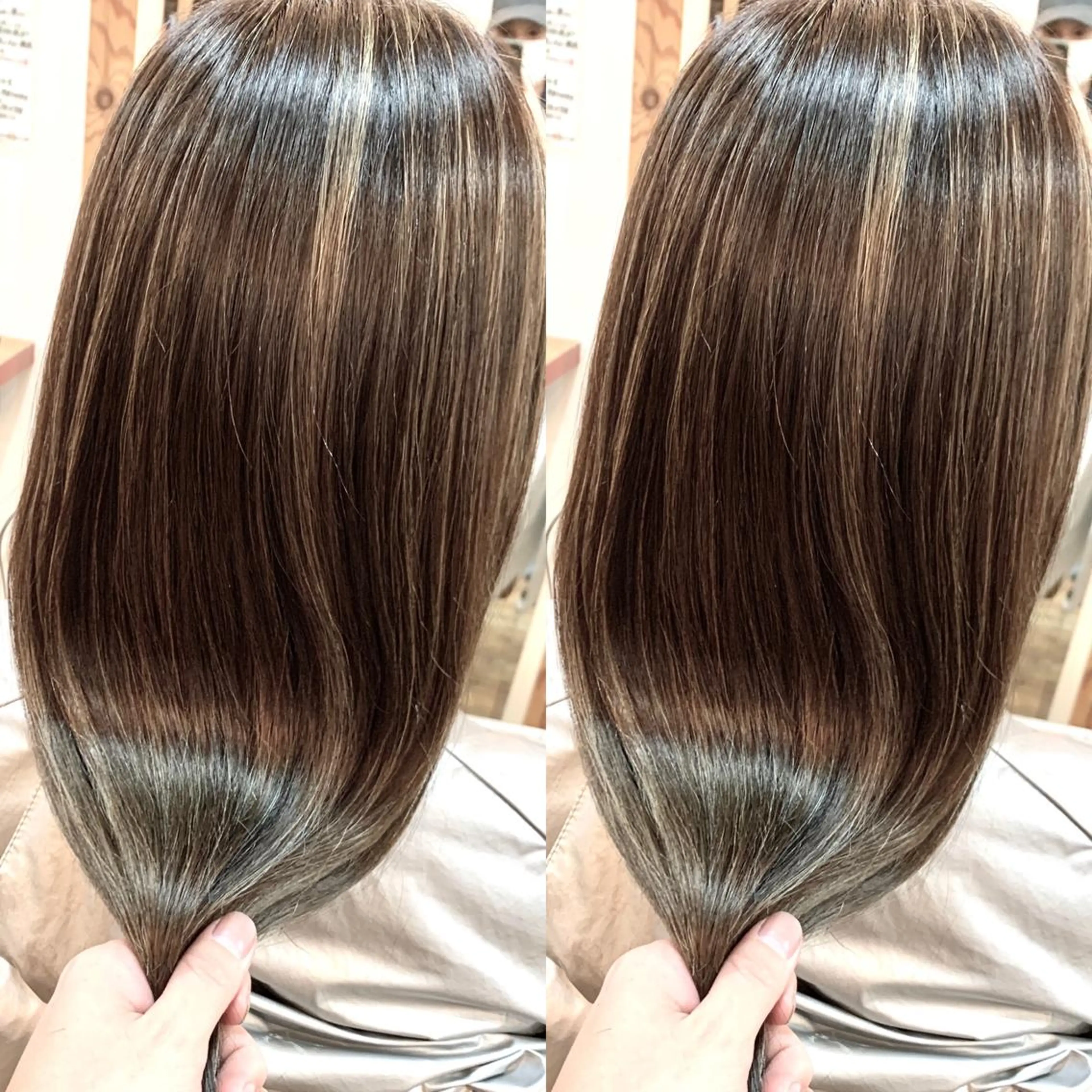 ロング カラー パーマ ブリーチ ハイライトカラー ハイライト 髪質改善 岡崎勇人/レイヤー/ 韓国/ケラチンTRのヘアスタイル