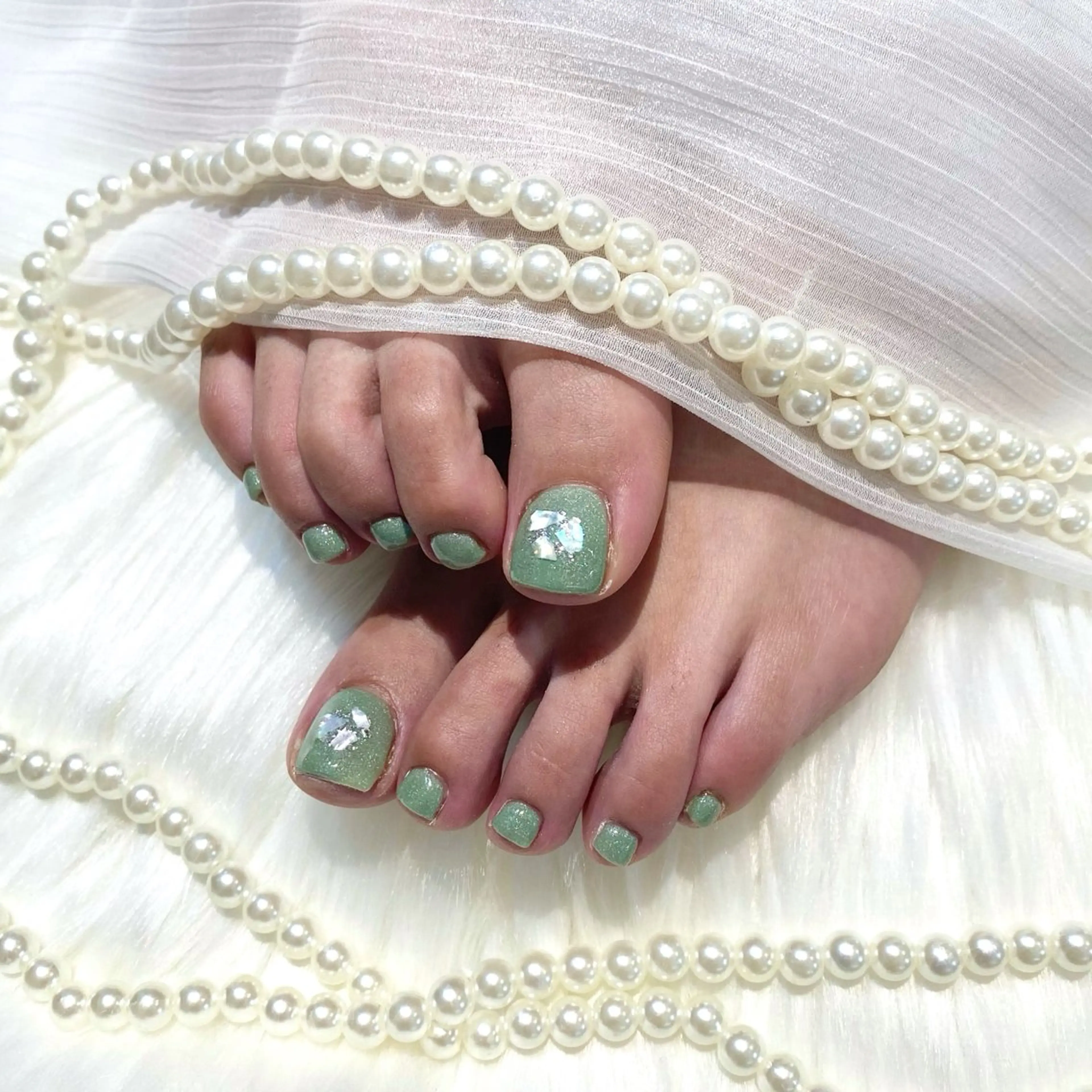 FOOT🍒オフあり🍒定額親指2本アート(フットバス込み)の写真