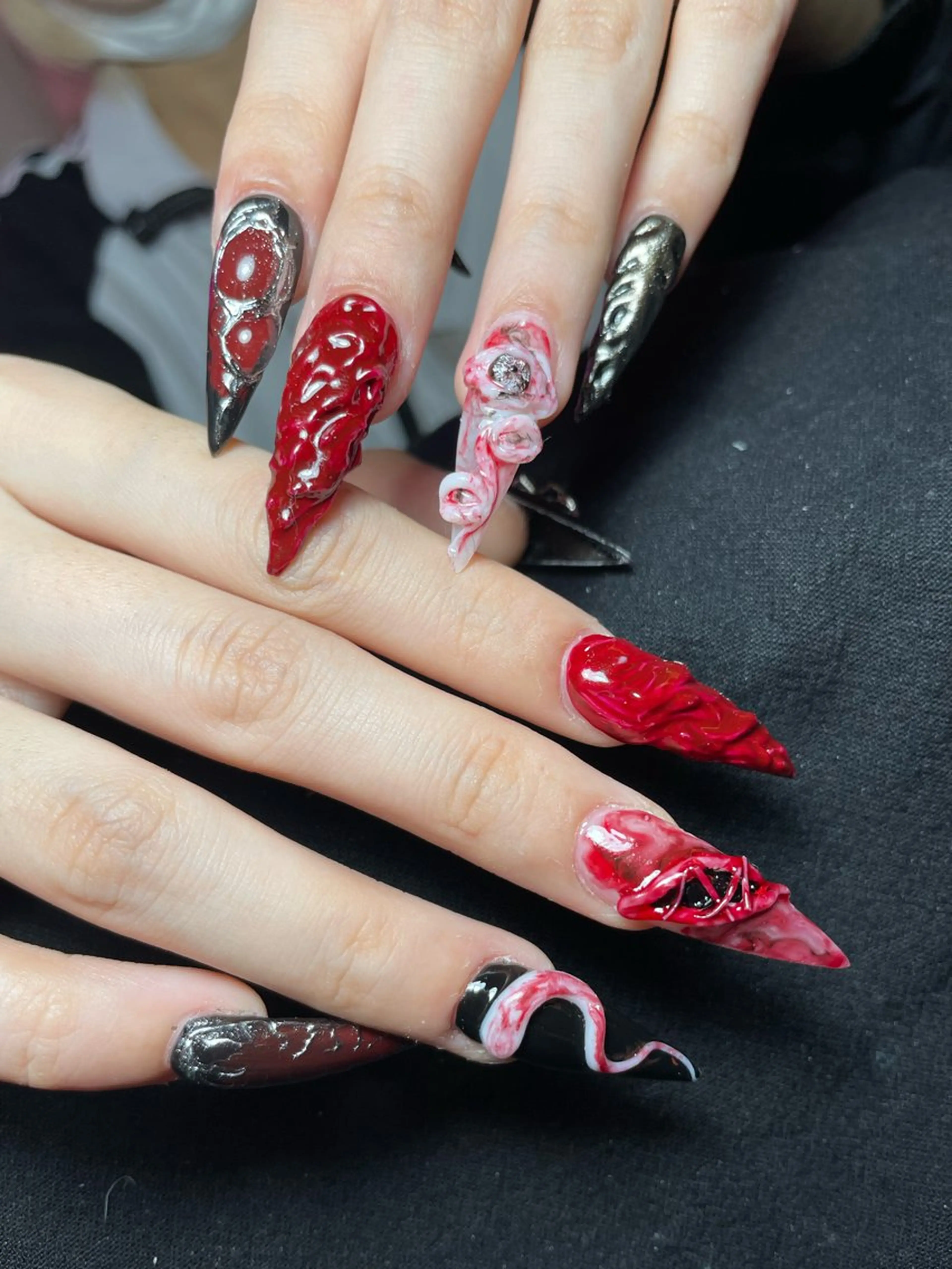 ネイル 成人式 ジェルネイル ネイルチップ ハンドネイル MoMoA Nail ネイル長さ出し専門店のネイルデザイン