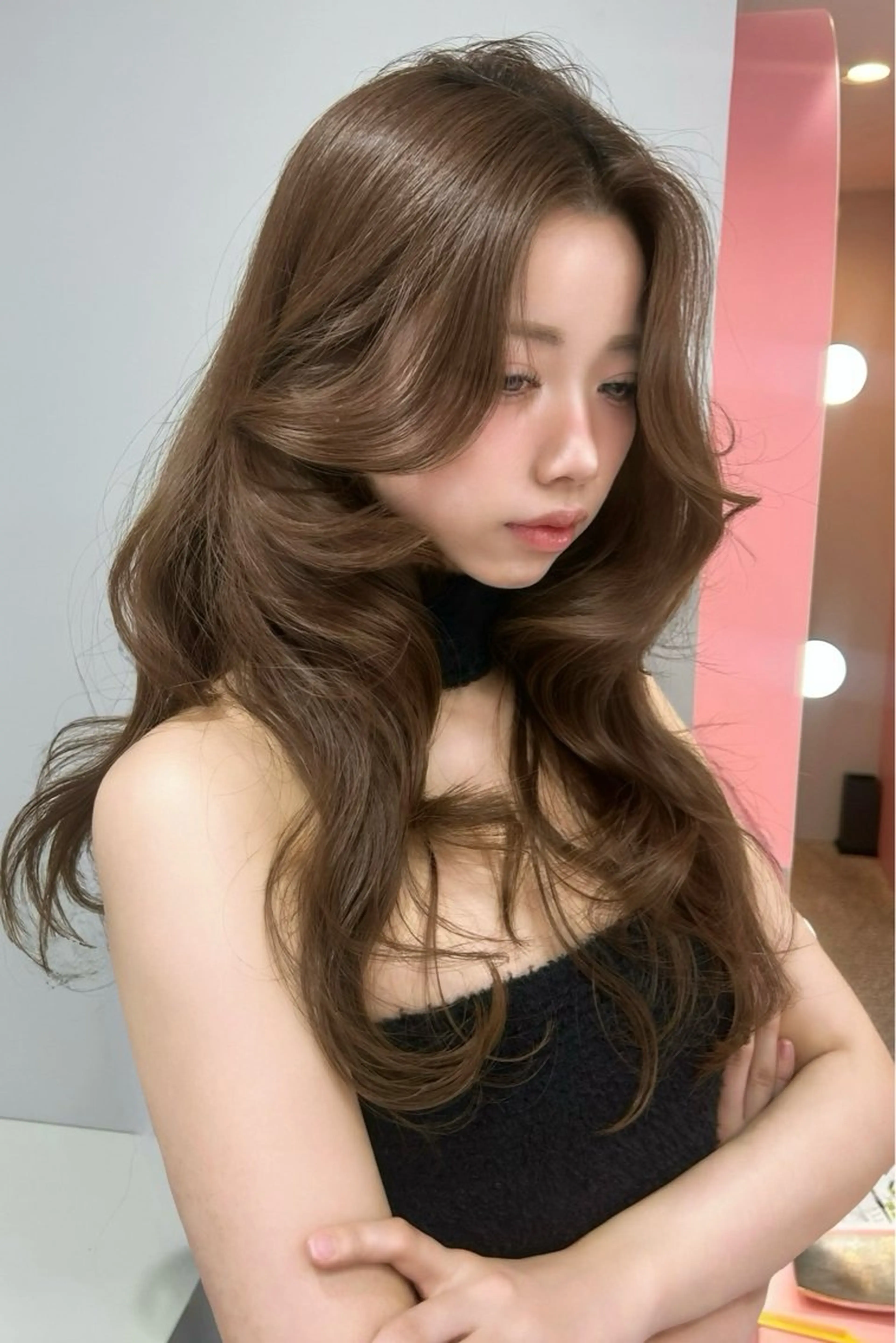 カラー ベージュカラー ブリーチ ヘーゼル ブリーチなしカラー カット ヘアカラー トリートメント 𝑺𝑨𝑨𝒀𝑨 渋谷ワンホンHairのヘアスタイル