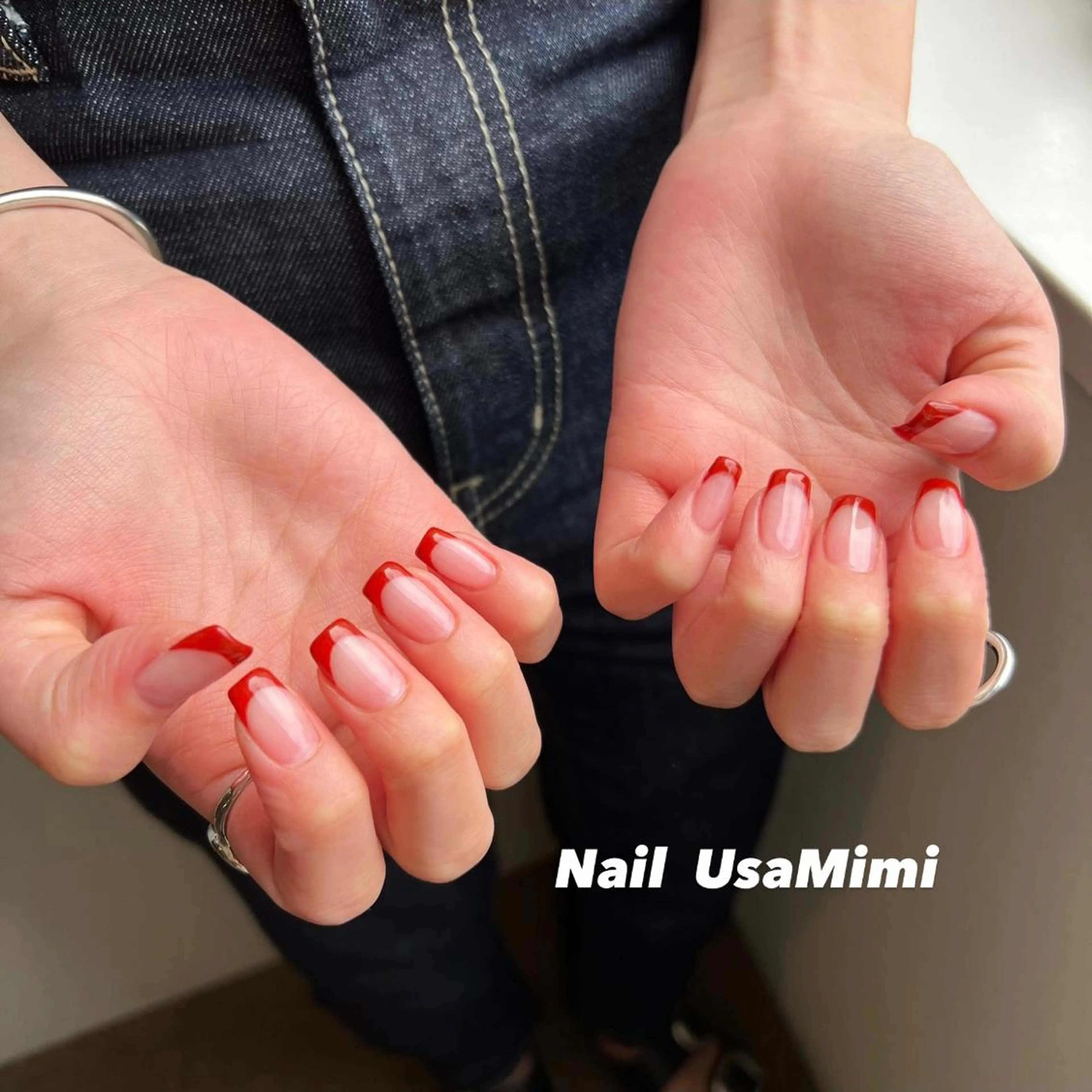 ネイル クリアネイル フットネイル ジェルネイル マグネットネイル 持ち込み 本町ネイルNail UsaMimiのネイルデザイン