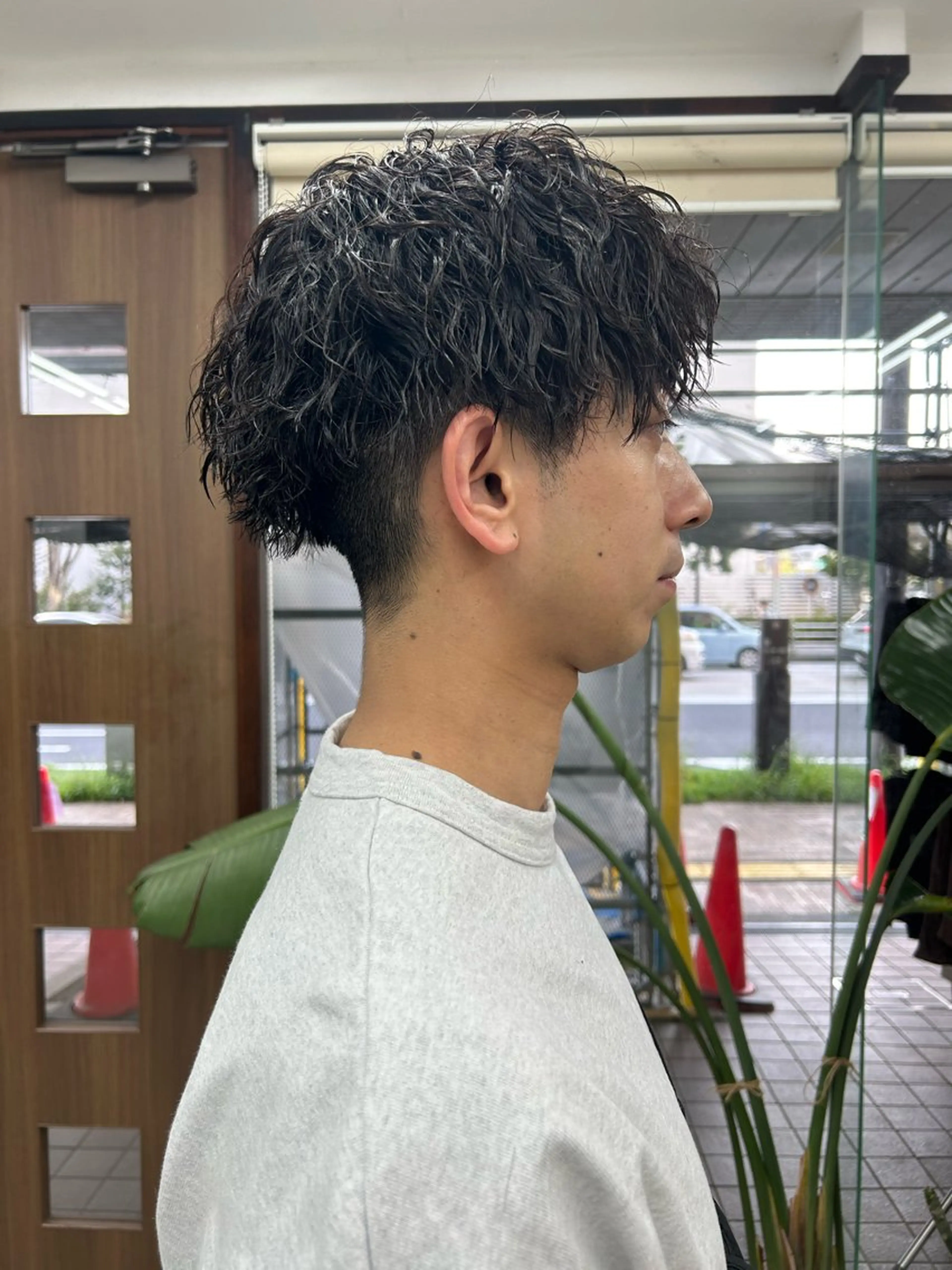 ショート パーマ メンズ センターパート メンズパーマの達人 /タカシマ　ダイスケのヘアスタイル