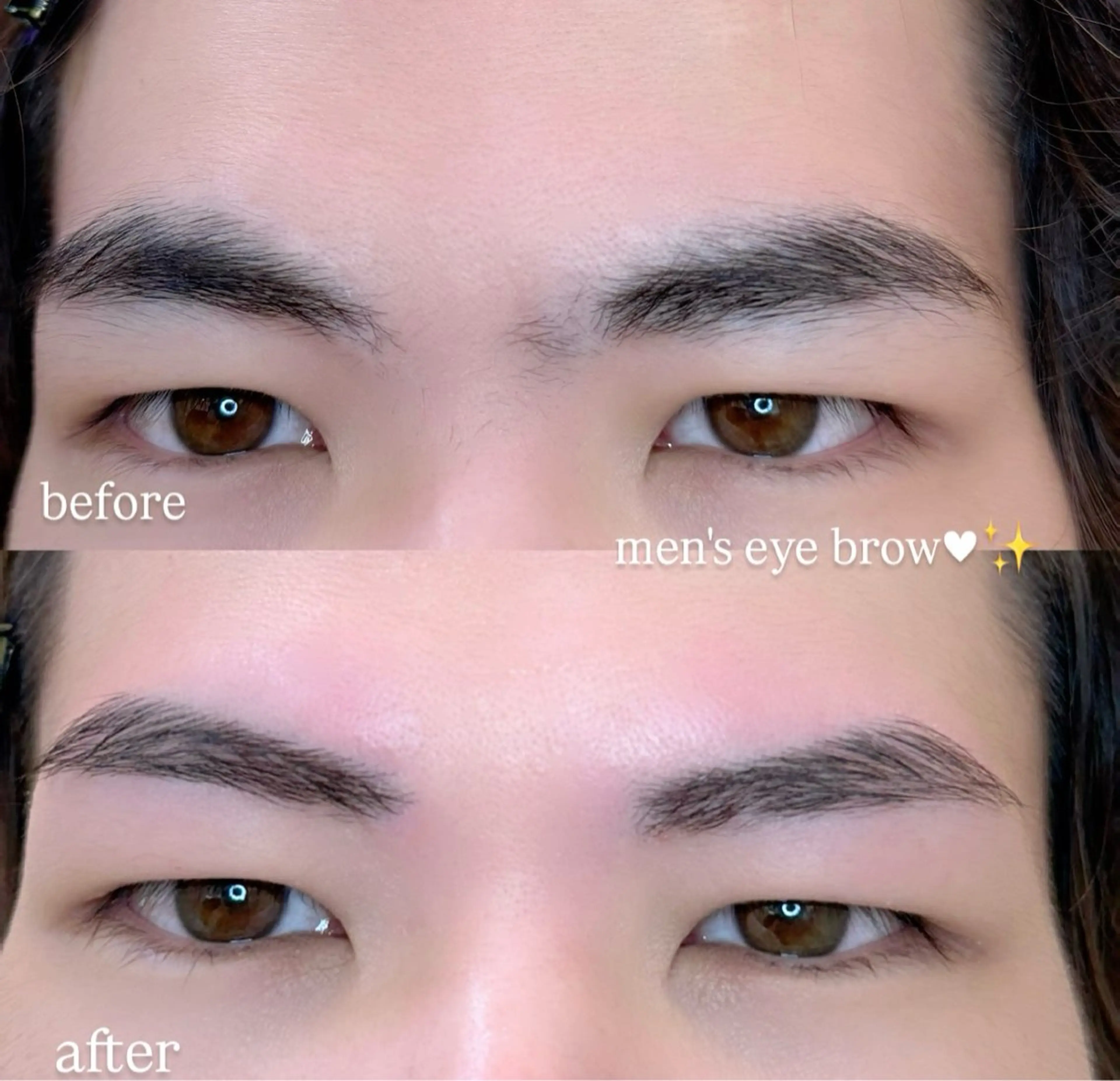 【メンズ限定】クイック（30分）間引きなしアイブロウWax💖シェービング＋カットのみ‼️持続は約1週間🖤✨の写真