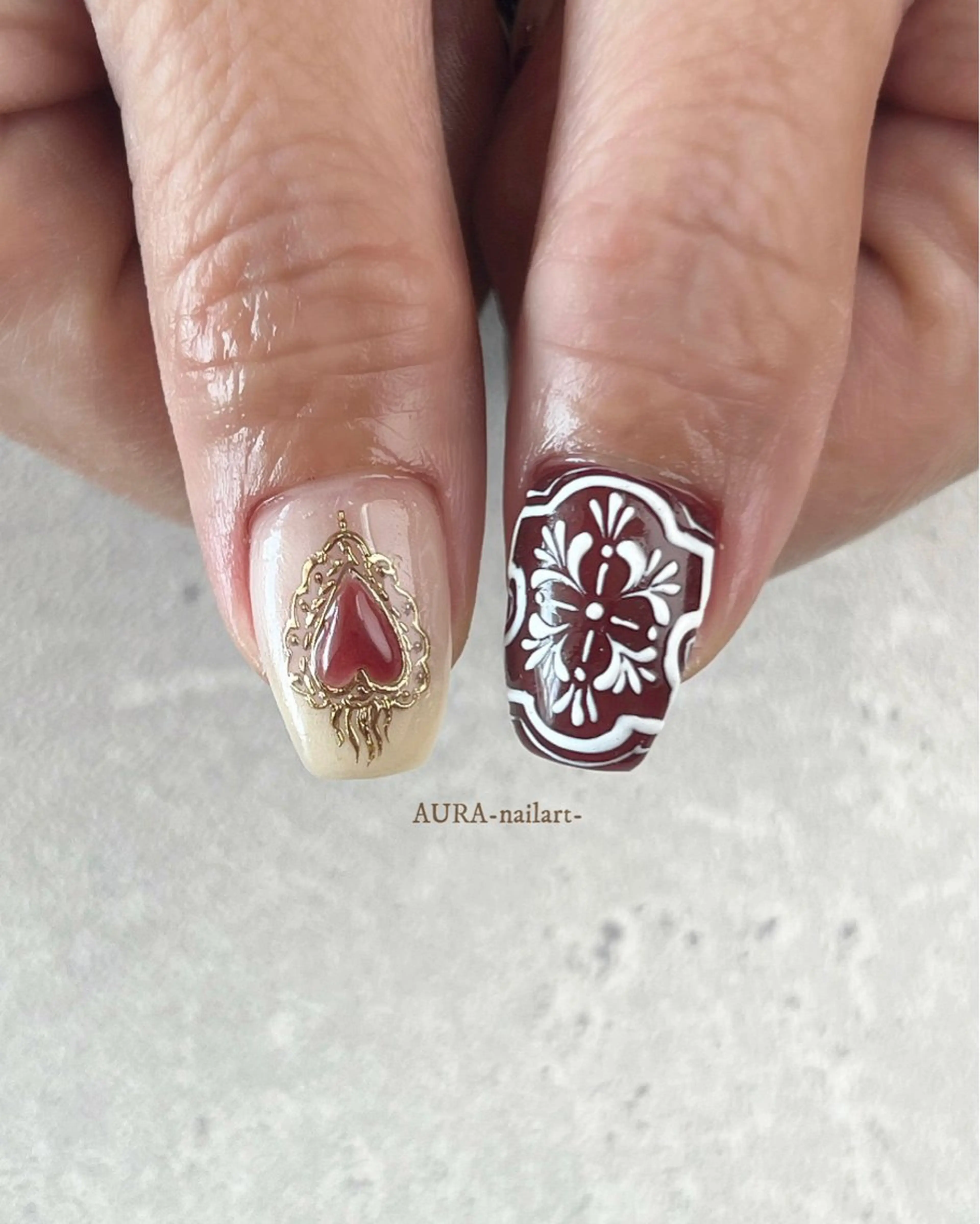 ネイル ハンドネイル AURA nailartのネイルデザイン