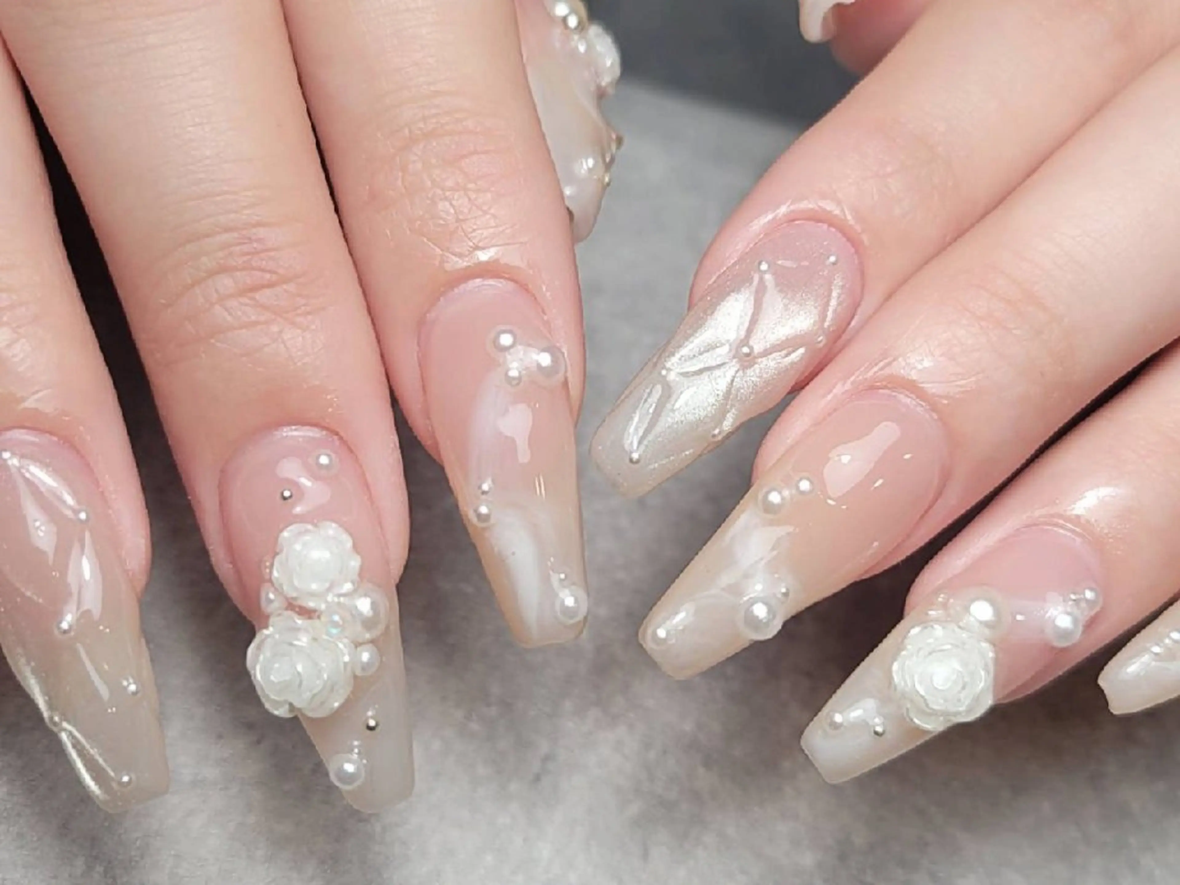 ネイル アートネイル スカルプネイル ワンホンネイル MU5-nail 金山ネイルサロンのネイルデザイン