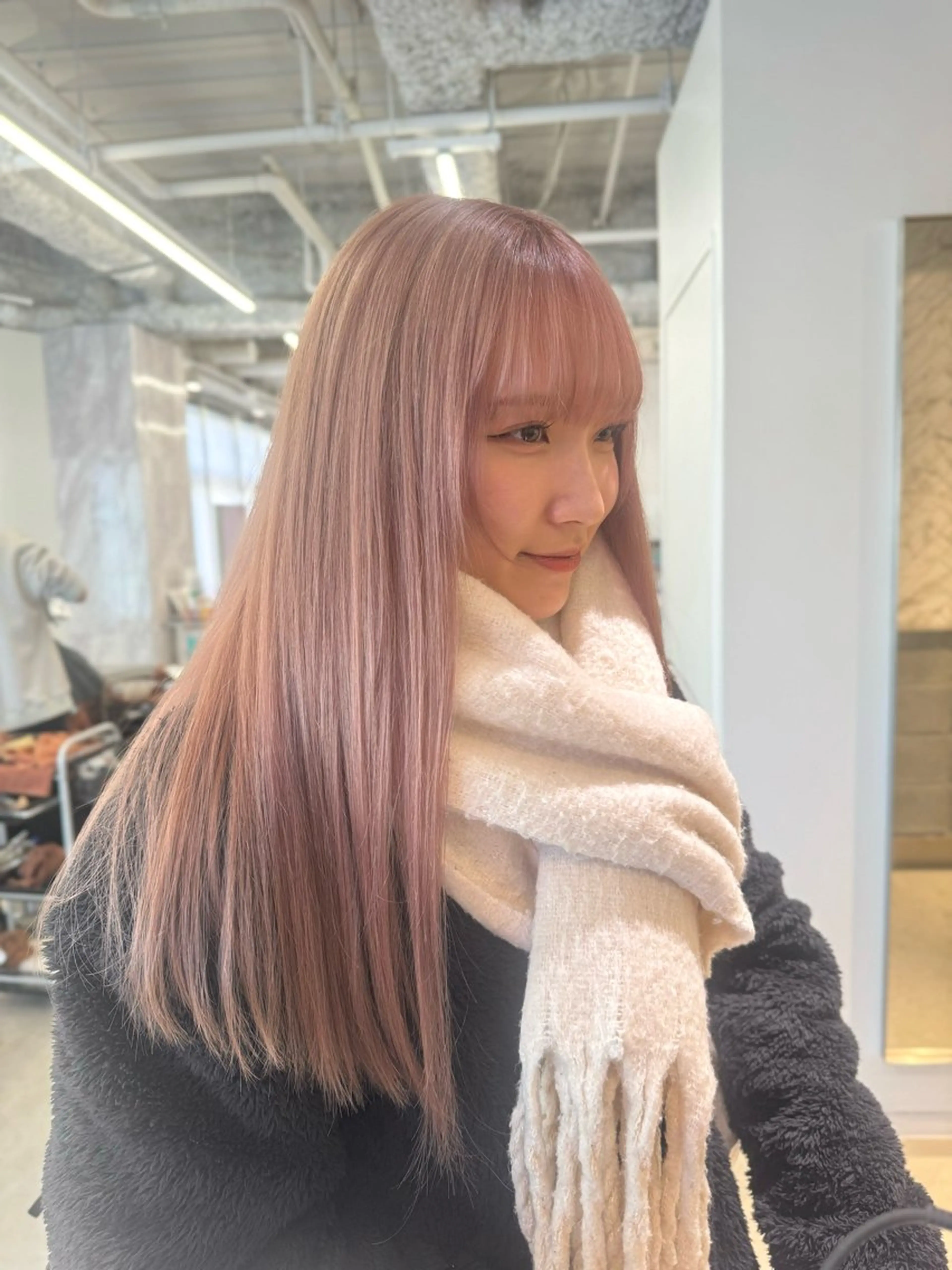 ロング カラー ヘアカラー トリートメント 店長　MANAMI ／ブリーチ／骨格ボブのヘアスタイル