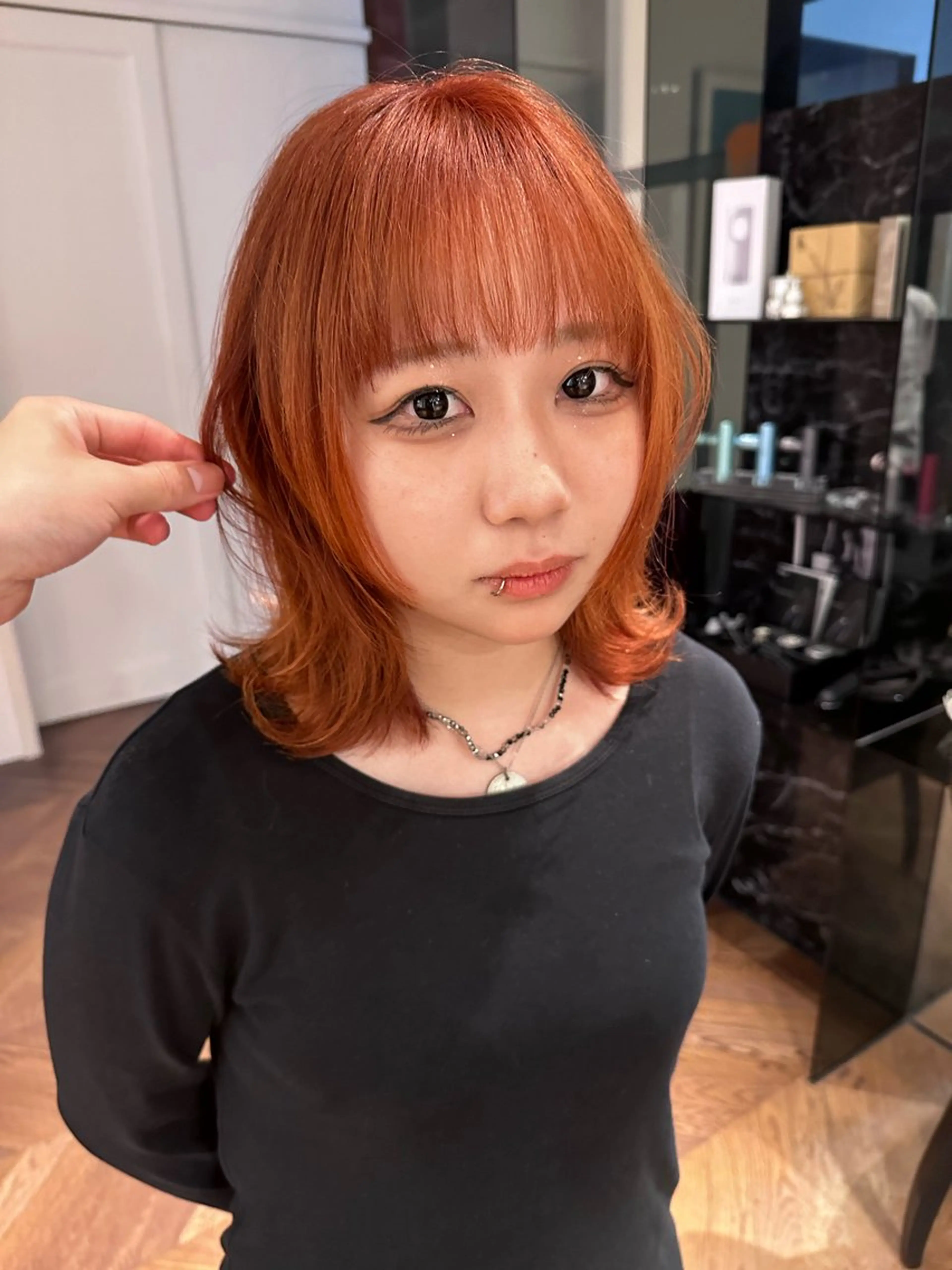 ミディアム カラー 甲斐 遼太郎のヘアスタイル