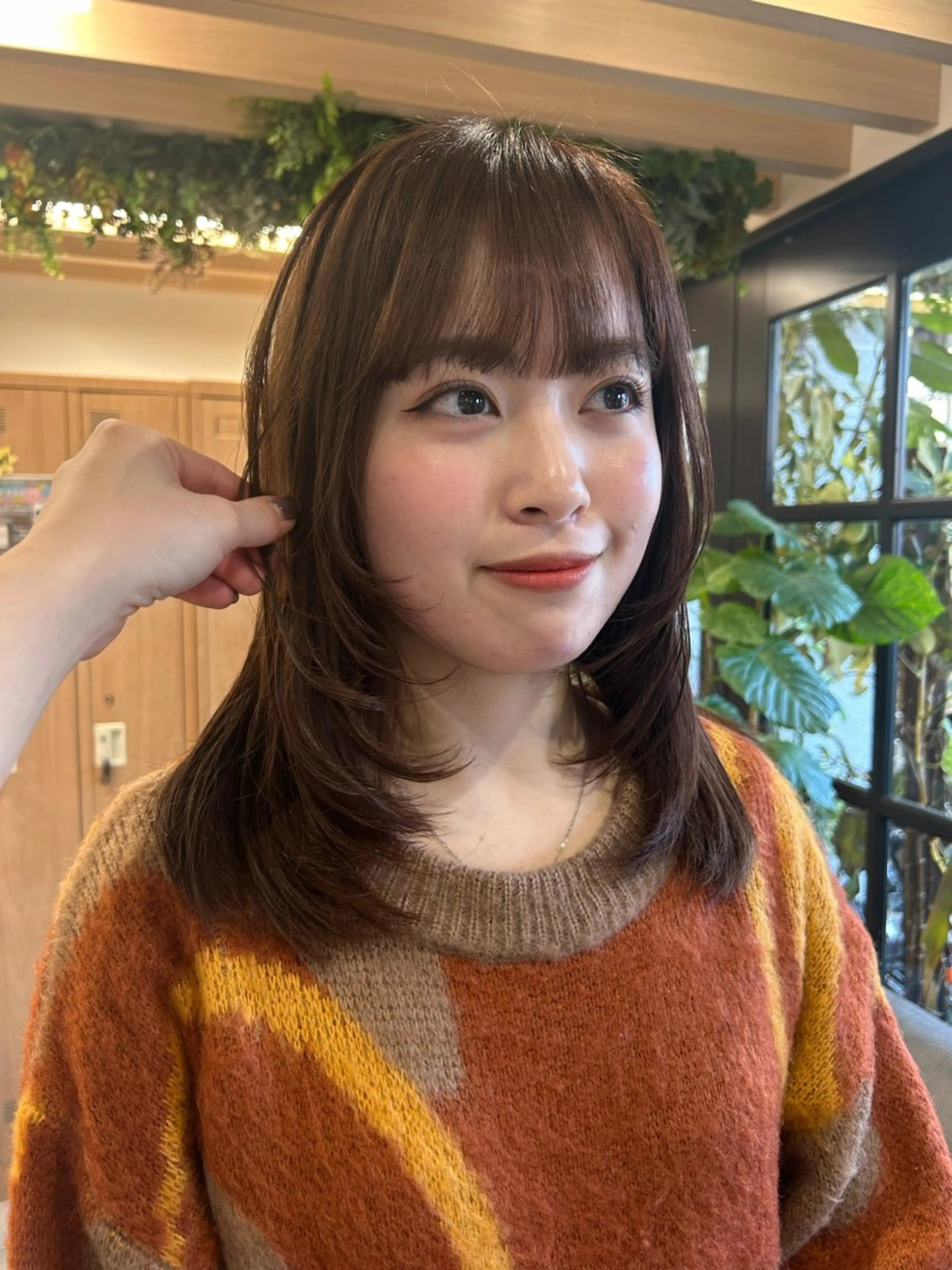 ロング カラー ブラウンカラー レイヤーカット カット ヘアカラー トリートメント 🍒透明感カラー mutsuki🍒のヘアスタイル