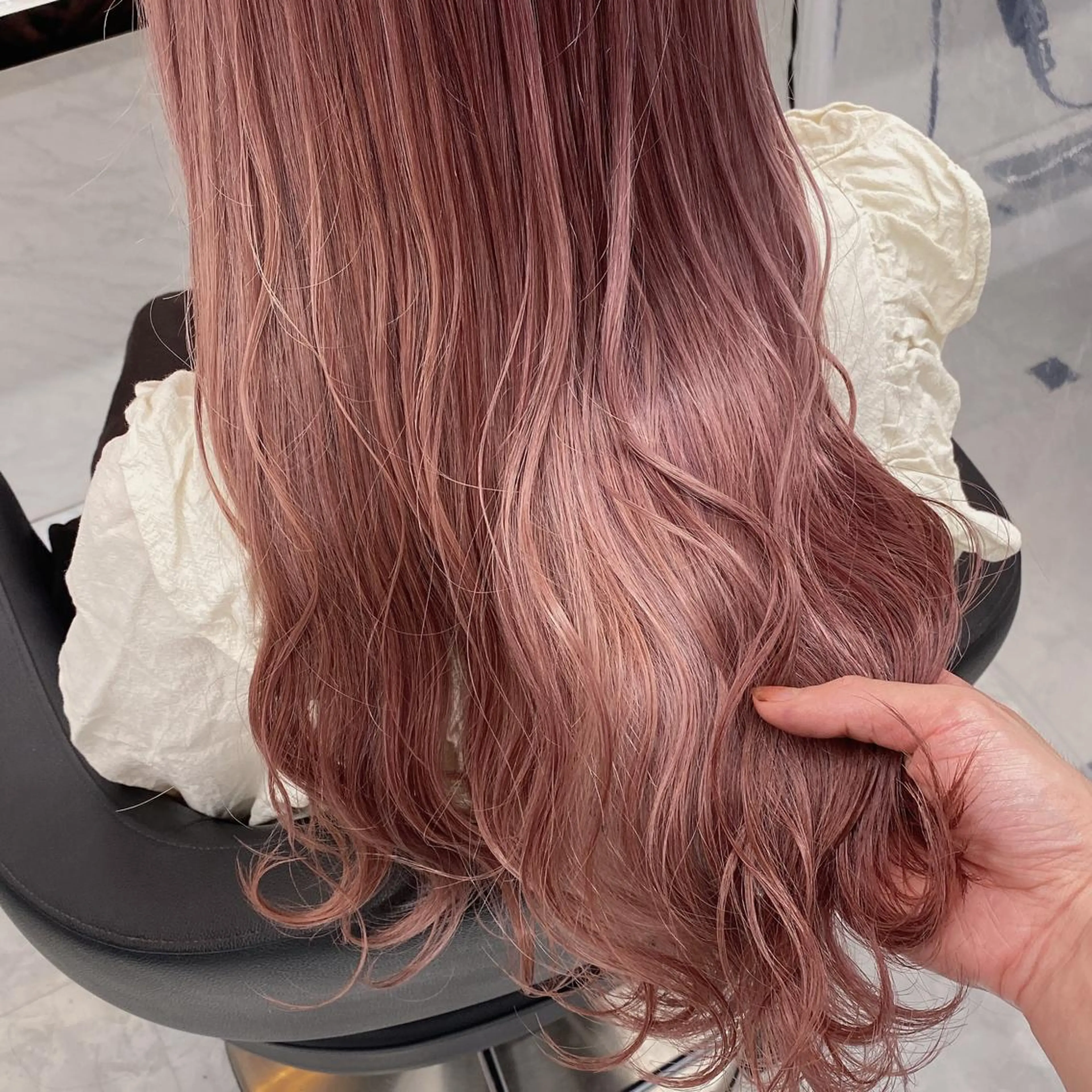 セミロング カラー 似合わせカット ヘアカラー トリートメント ヘッドスパ ヘアセット EMIL/上野駅近 /ブリーチ縮毛矯正のヘアスタイル