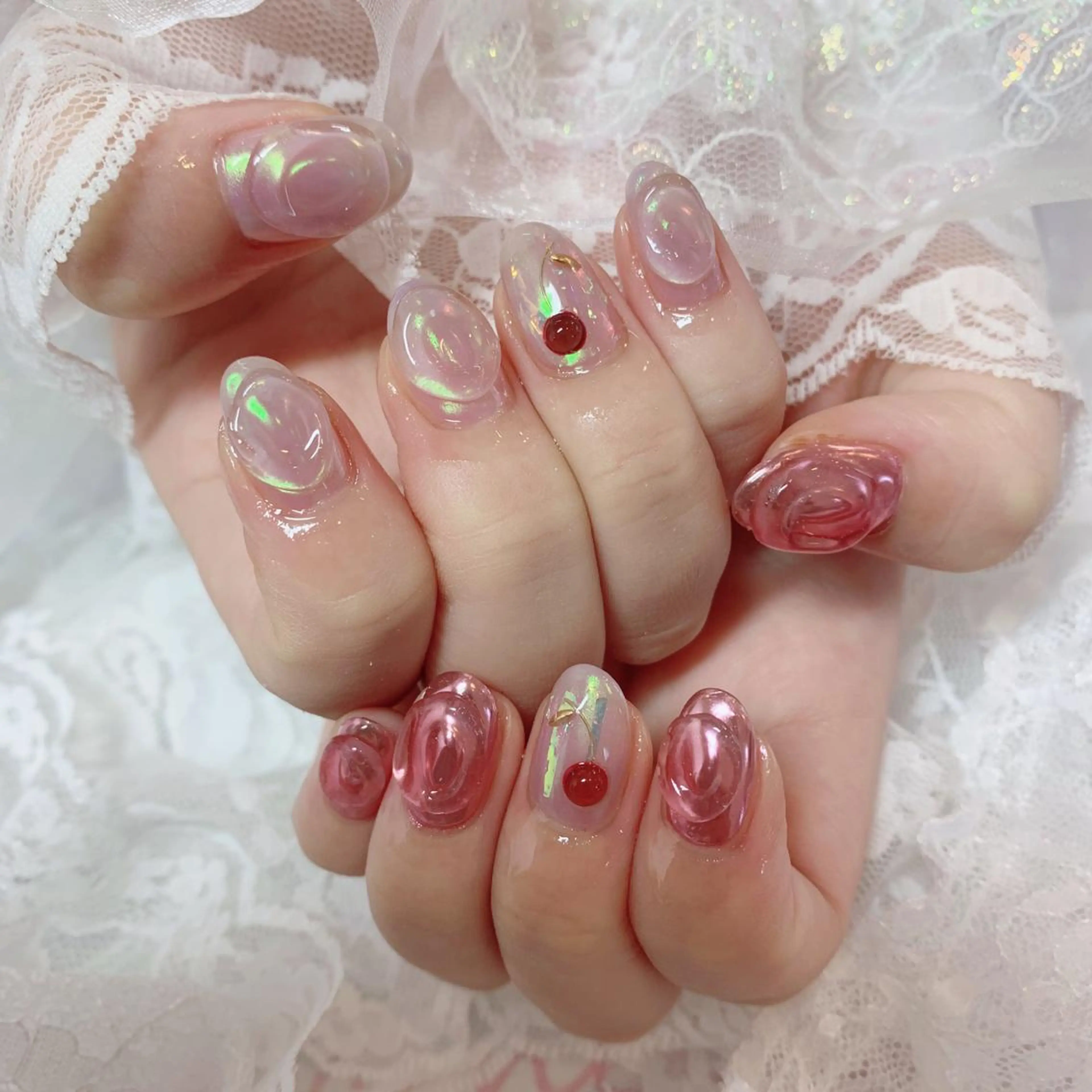 ネイル ハンドネイル La neige* yuki 🥯🍑のネイルデザイン