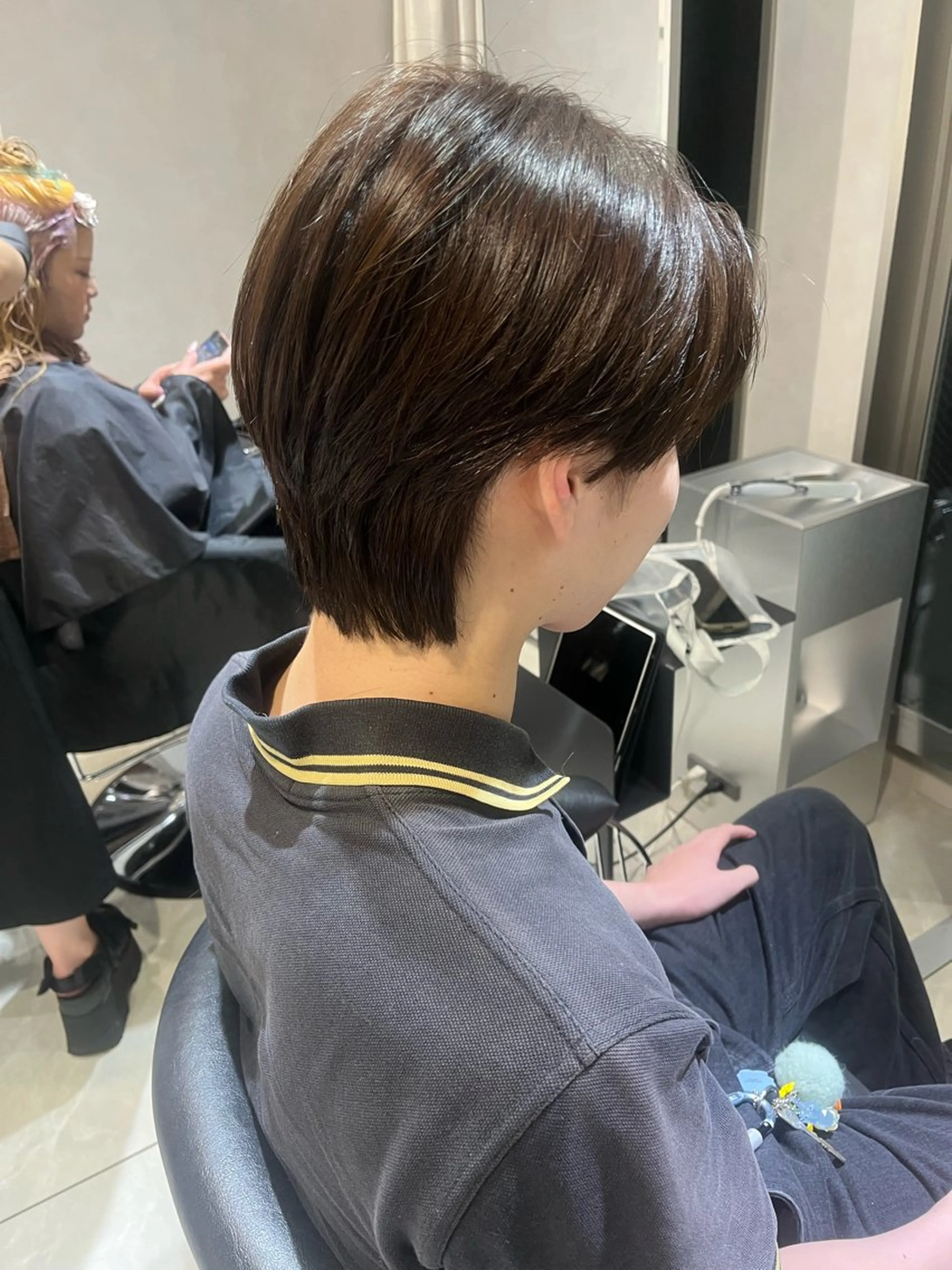 カラー メンズ カット ヘアカラー メンズセンターパート 池袋/wakanaのヘアスタイル