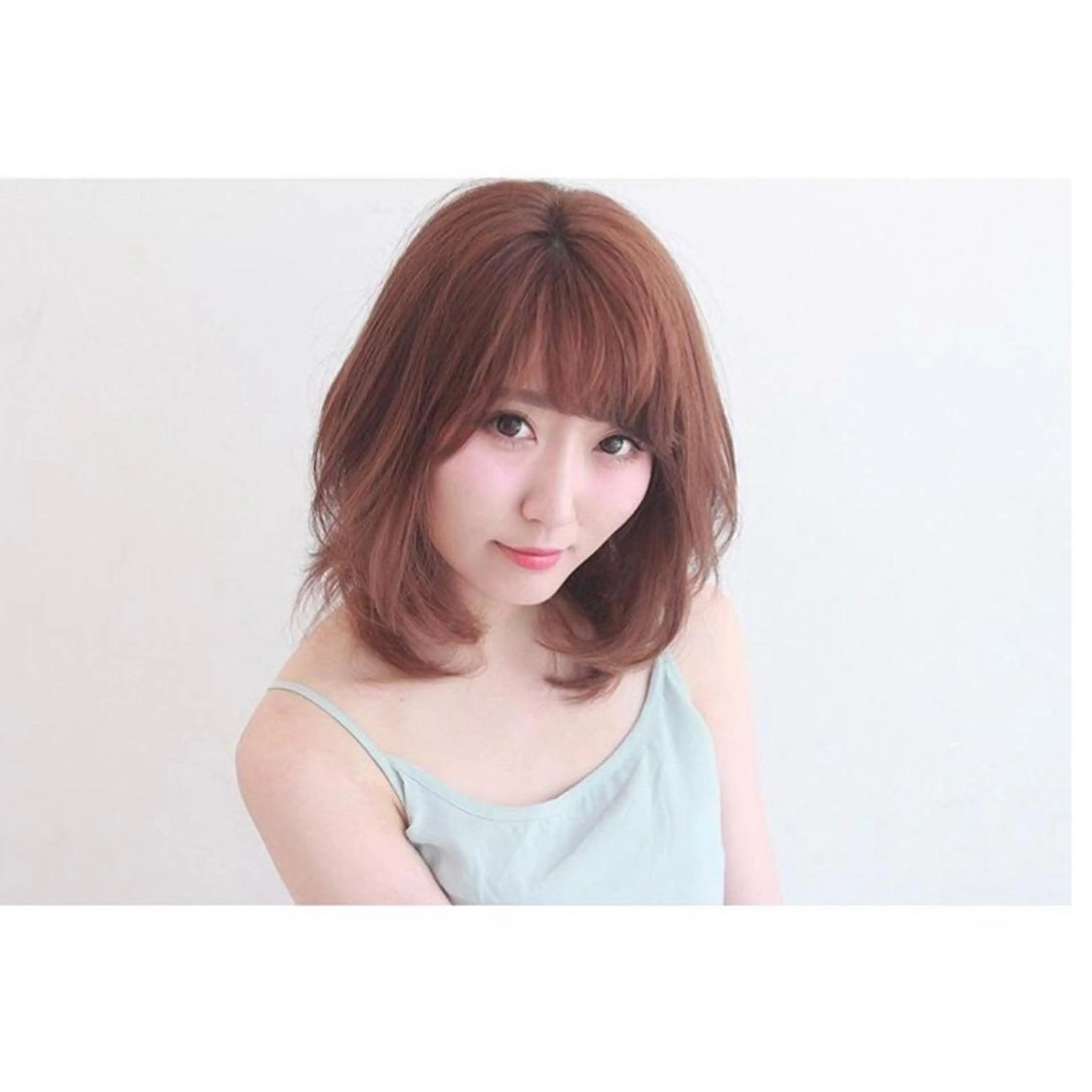 ミディアム カラー カット ヘアカラー 高木 麻知子のヘアスタイル