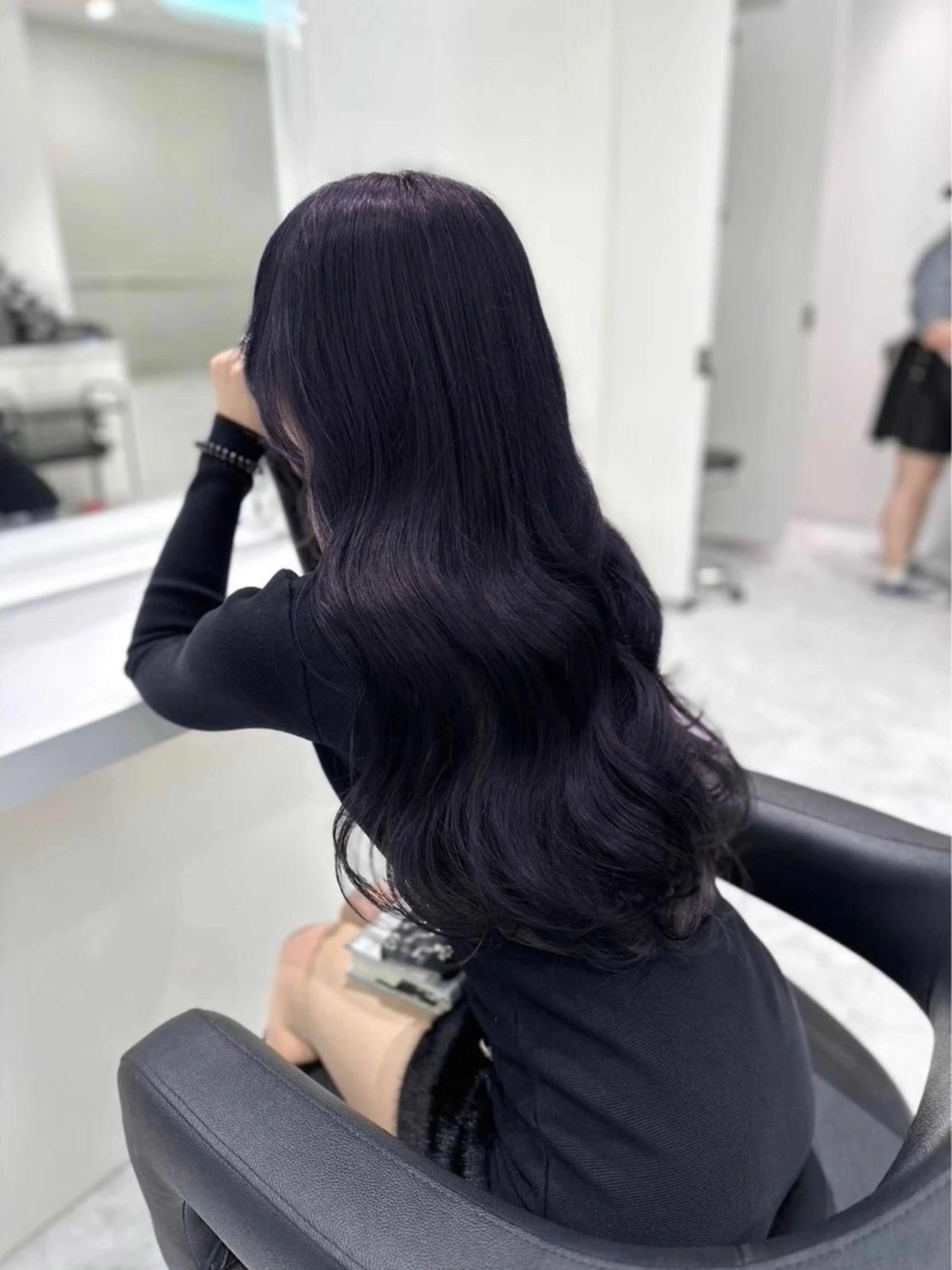 ロング カラー ヘアアレンジ ブリーチ ブリーチなしカラー 艶髪/韓国レイヤー 🤍Houtoのヘアスタイル