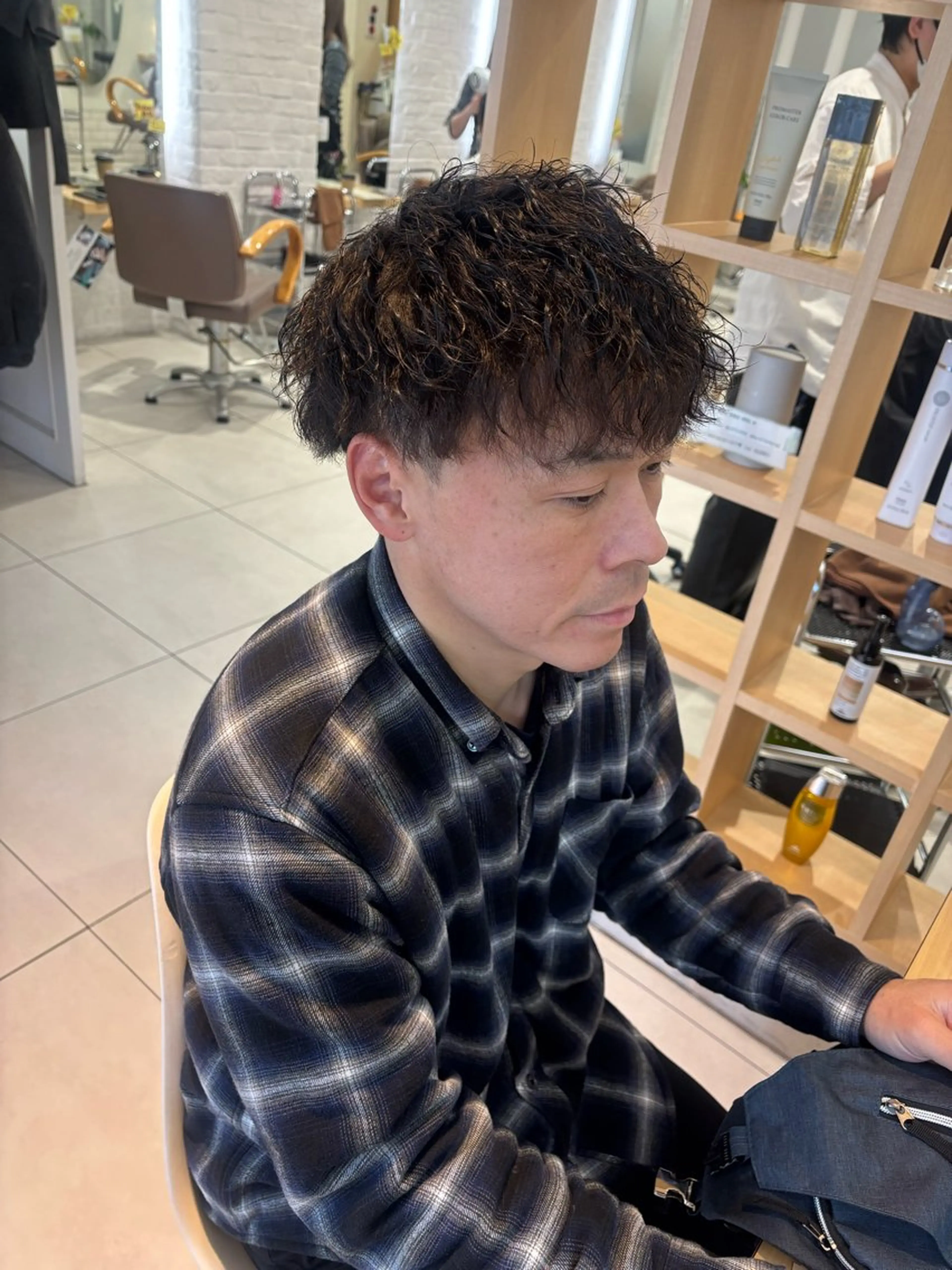 パーマ メンズ 💈メンズパーマ カラー💈momoのヘアスタイル